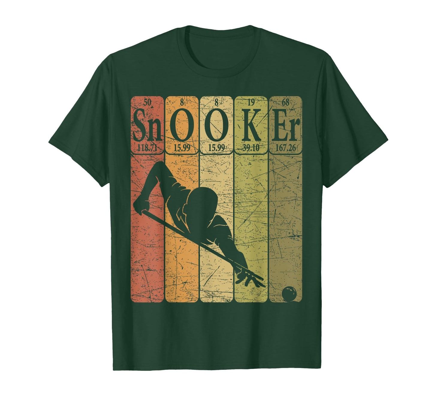 Snooker Periodic Table Elements Pool Player Pool Billiard T-Shirt
