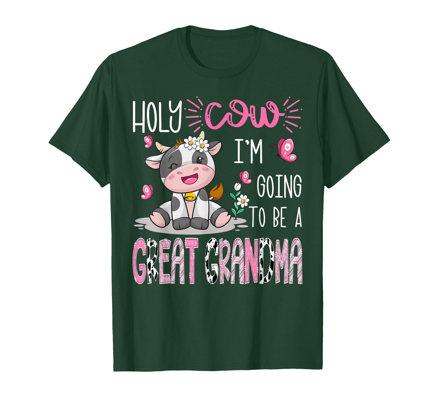 Holy Cow I'm Going To Be A Great Grandma Gender Reveal Party T-Shirt