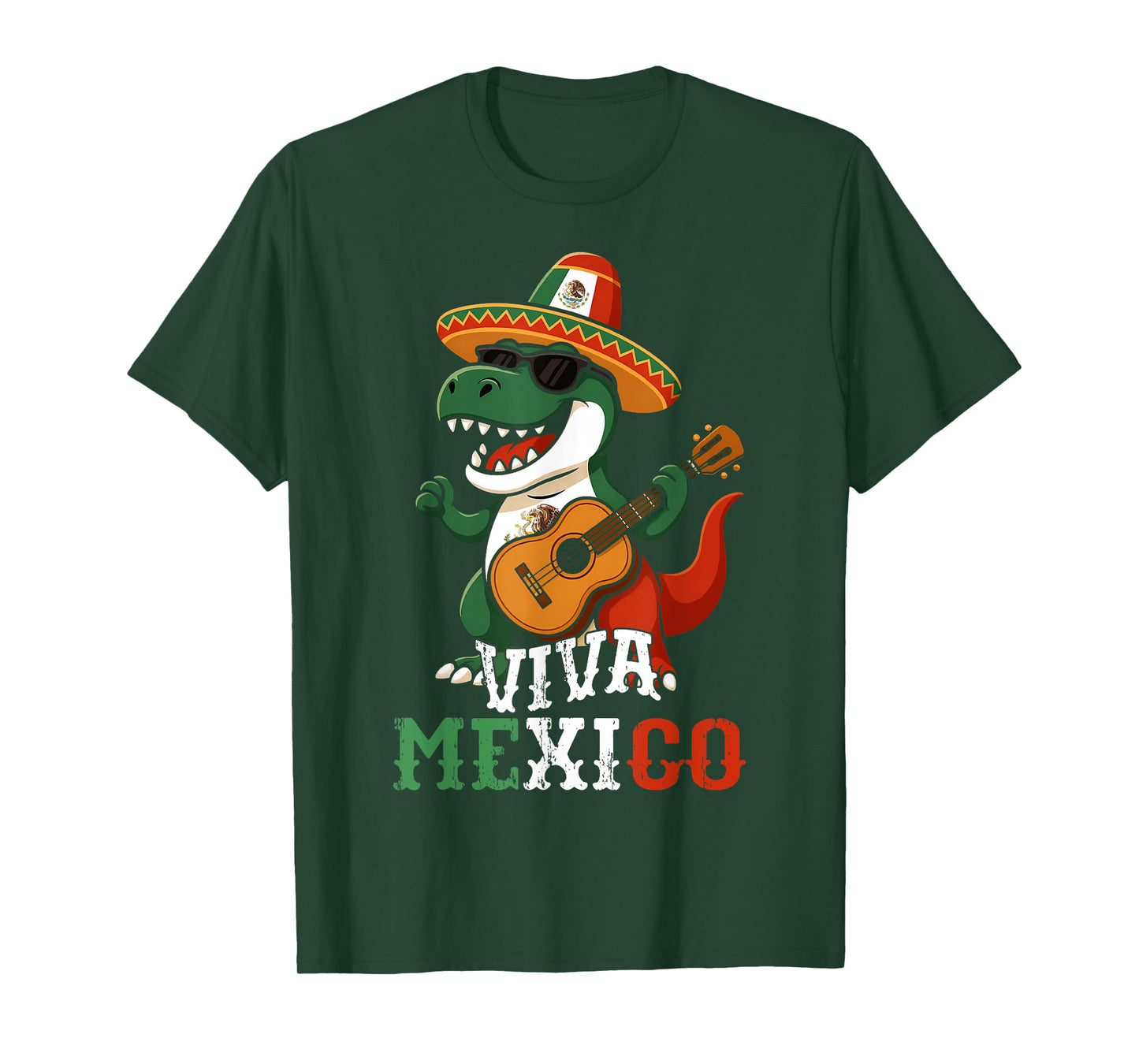 Viva Mexico Kids Boys Toddler Funny Mexican Dinosaur T-Rex T-Shirt