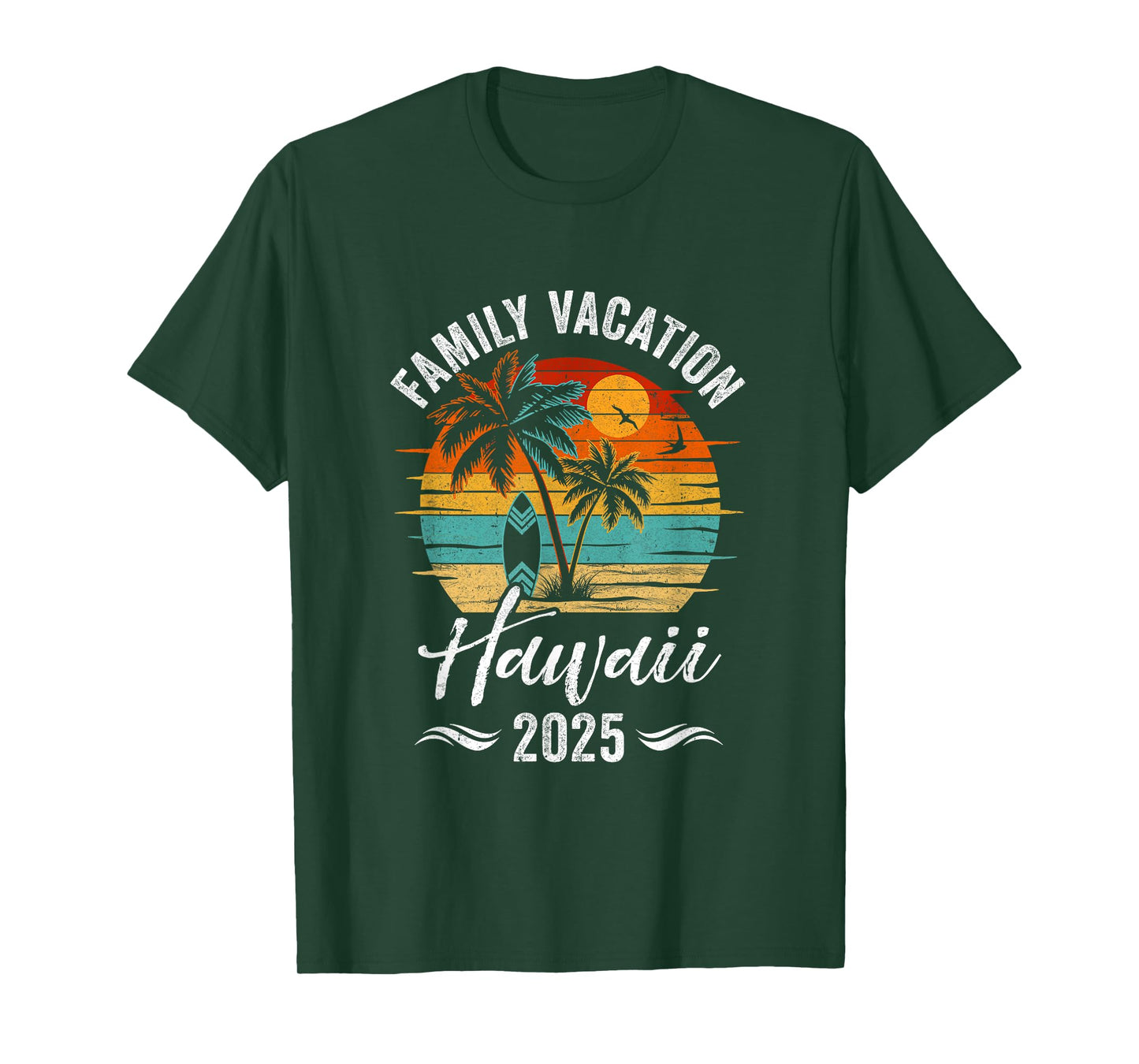 Family Vacation 2025 Vintage Hawaii Summer Matching Trip T-Shirt