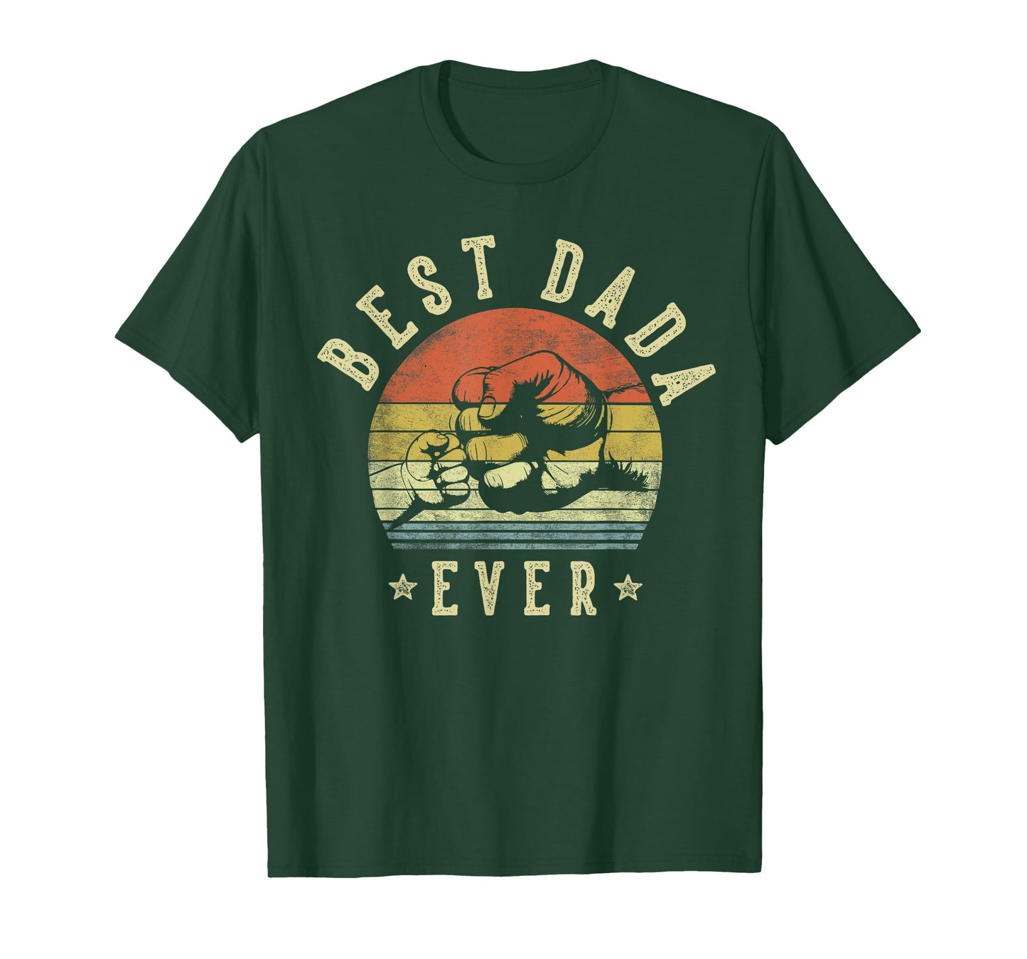 Best Dada Ever - Retro Fist Bump Vintage Design Dada T-Shirt