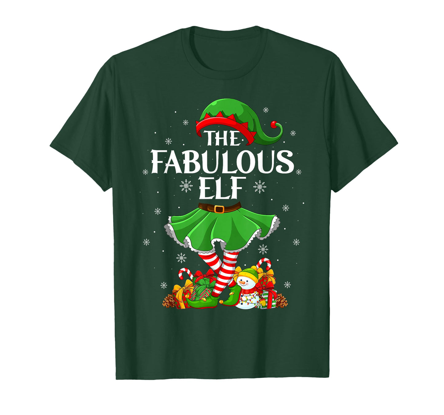Fabulous Elf Christmas Family Elf Squad Xmas Girls Women T-Shirt