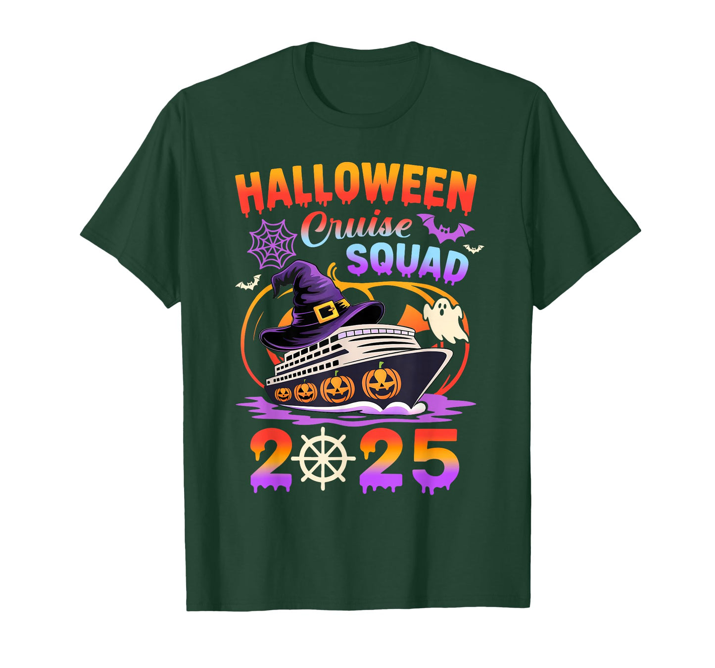 Halloween Cruise Squad 2025 Spooky Pumpkin Vacation Ship T-Shirt