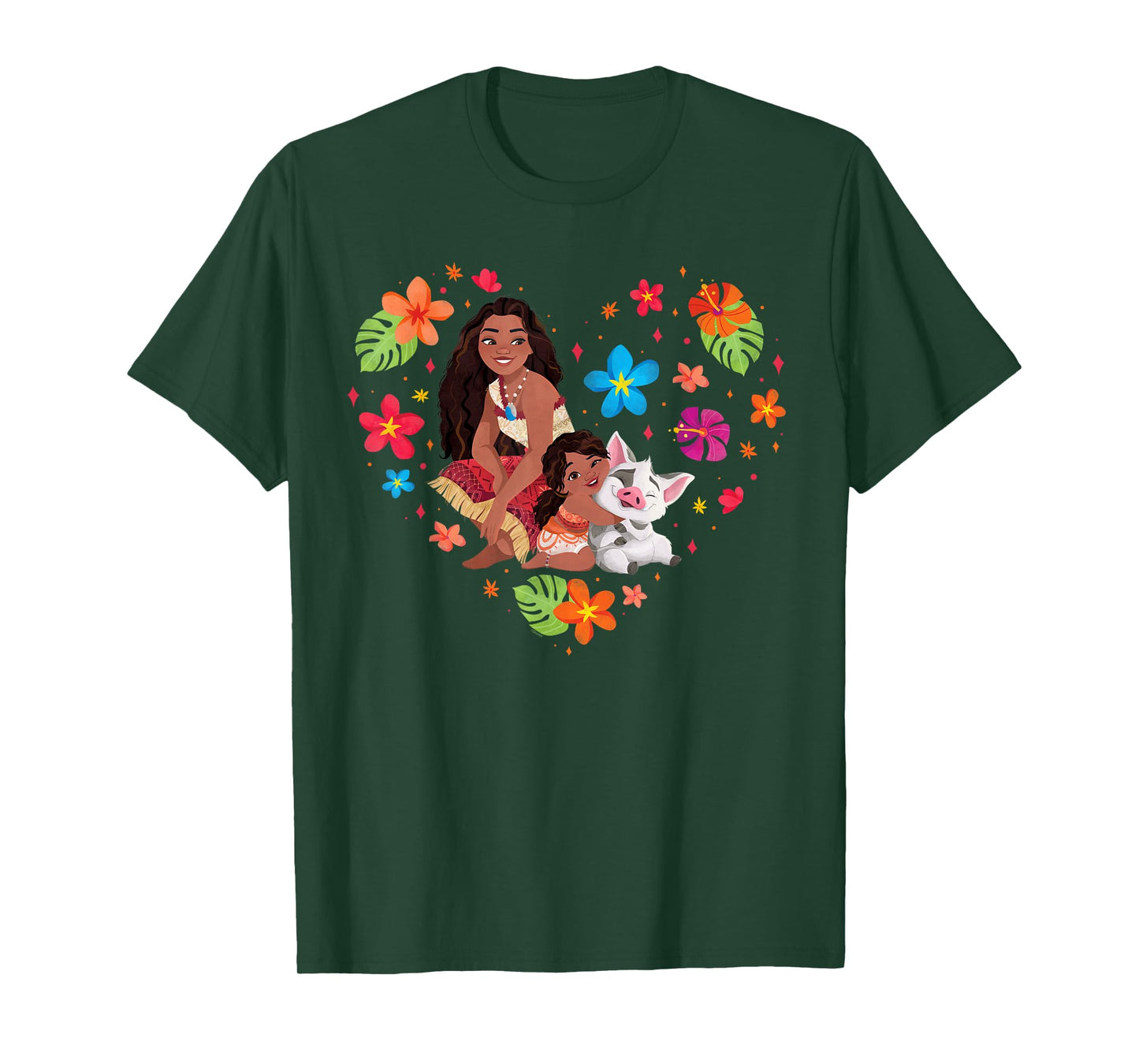 Disney Moana 2 Moana Simea and Pua Tropical Heart Sisters T-Shirt
