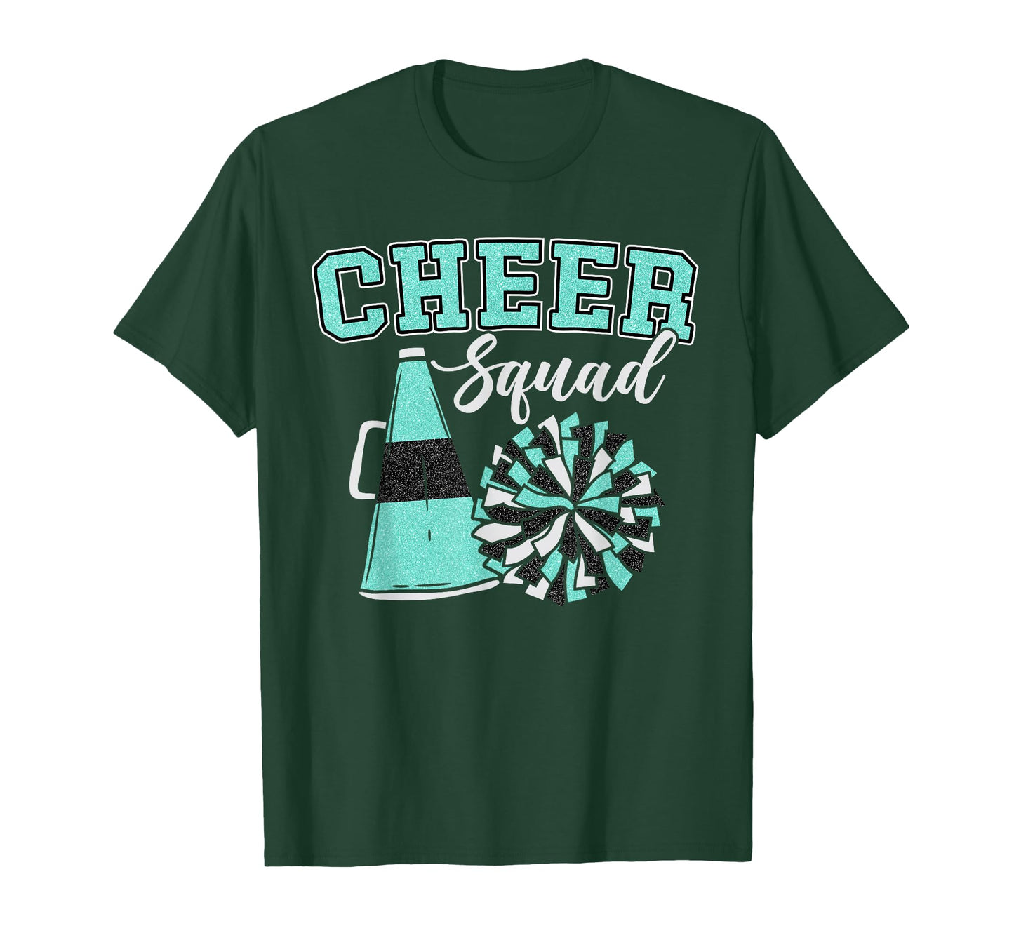 Cheer Squad Funny Cheerleader Cheerleading Teal Women Girl T-Shirt