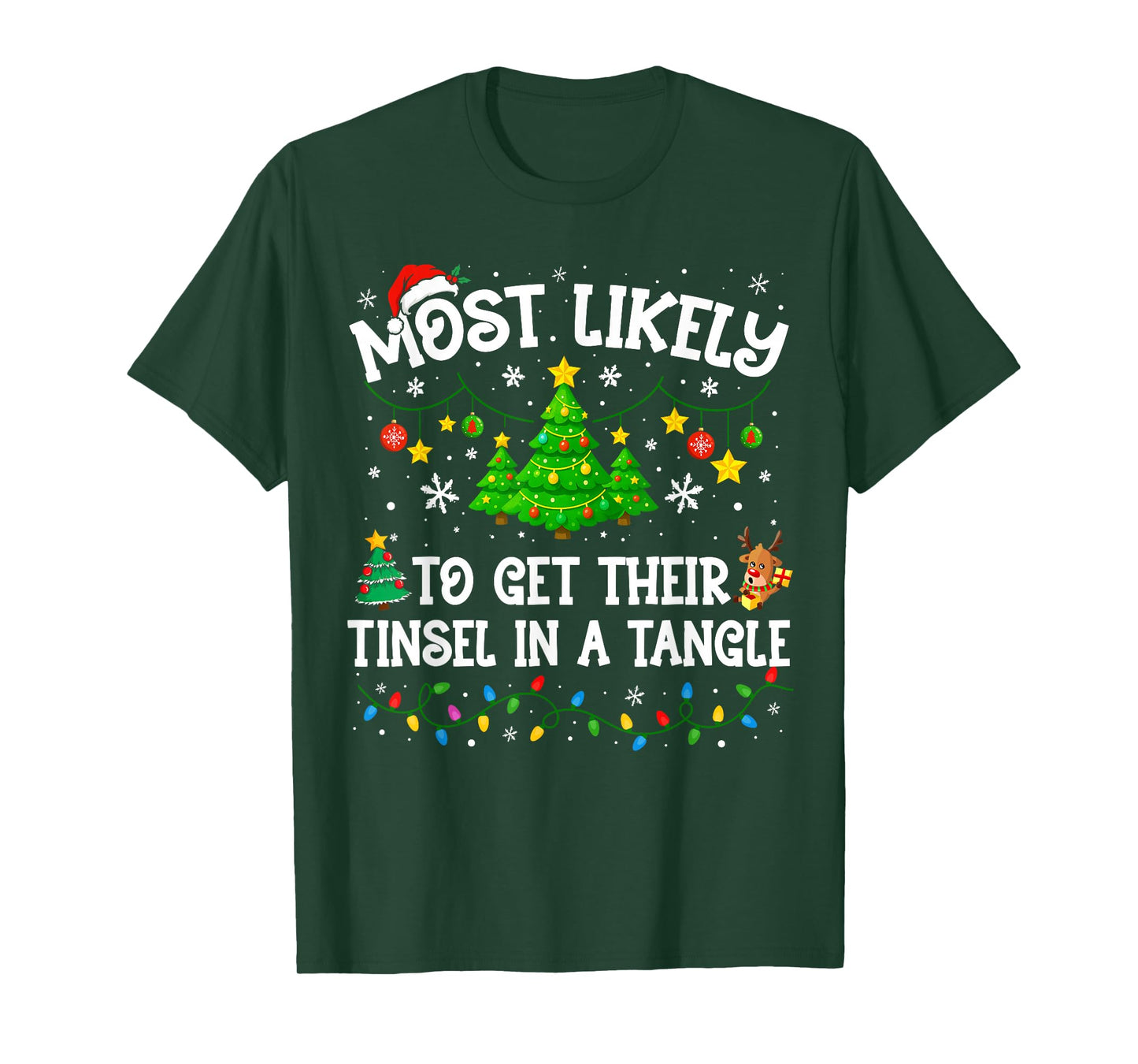 Most Likely to Get Their Tinsel in A Tangle Christmas Family T-Shirt