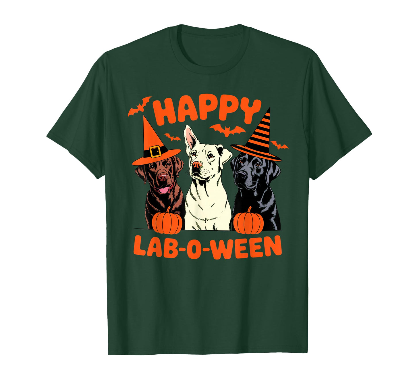 Happy Lab-O-Ween Labrador Matching Family Halloween Costume T-Shirt