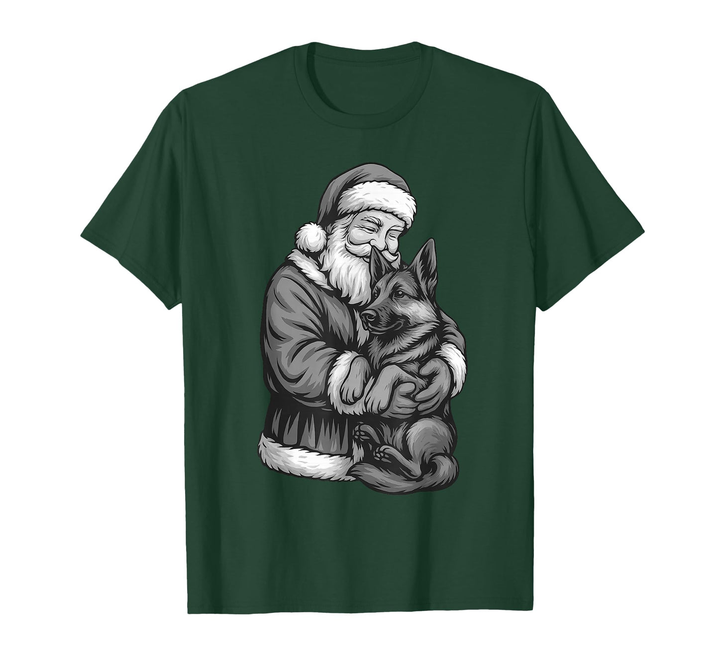 German Shepherd Santa Claus Christmas Dog Lover T-Shirt