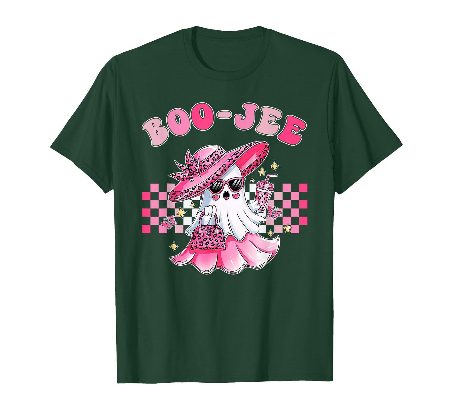 Coquette Ghost Coffee Boo-JEE Halloween Boujee Cute Ghost T-Shirt