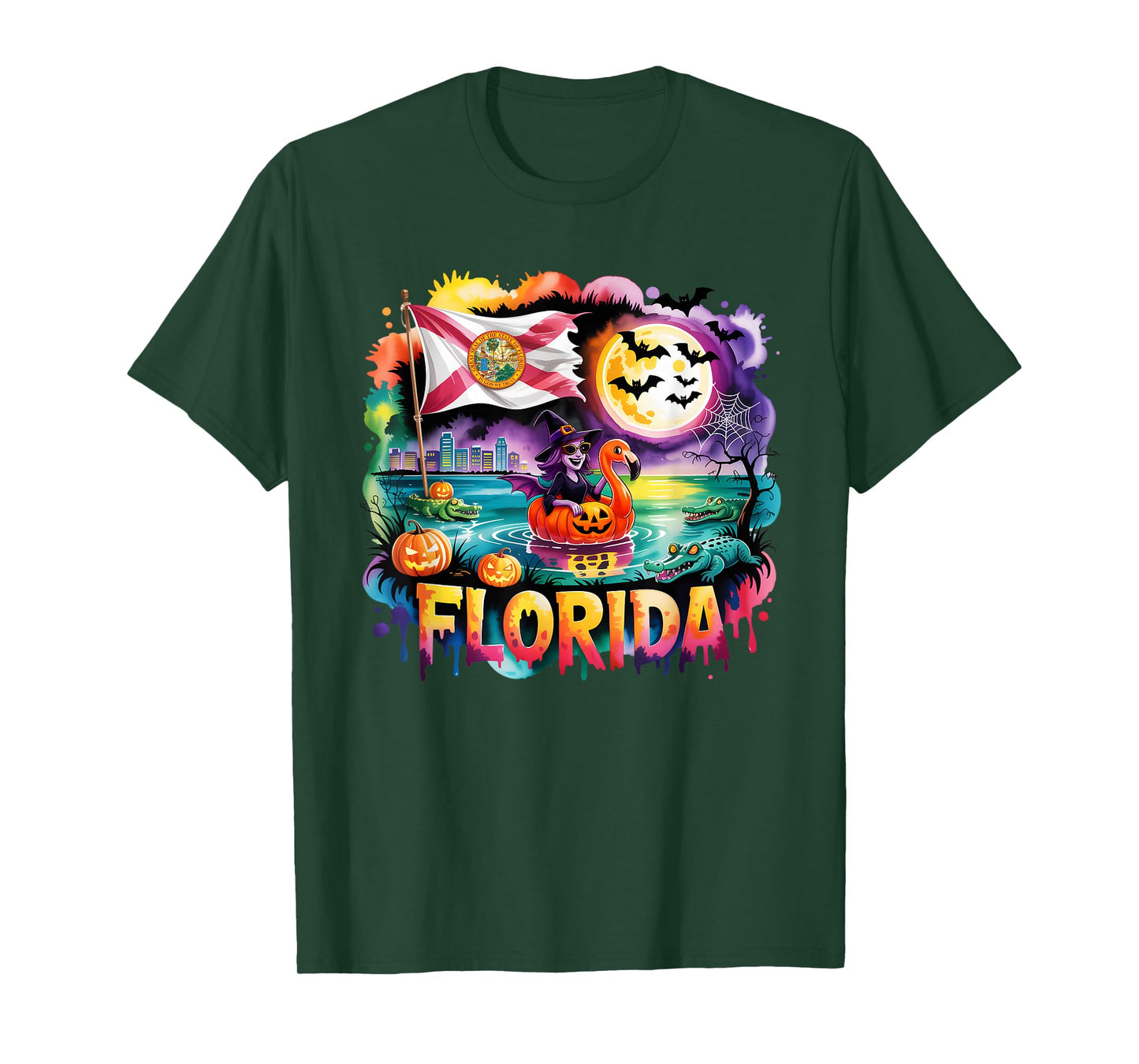 Floridian Halloween Flag Culture Pride Halloween Design T-Shirt