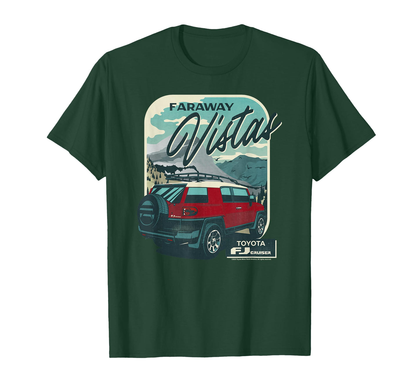 Toyota Iconic FJ Cruiser Faraway Vistas Vintage Big Poster T-Shirt