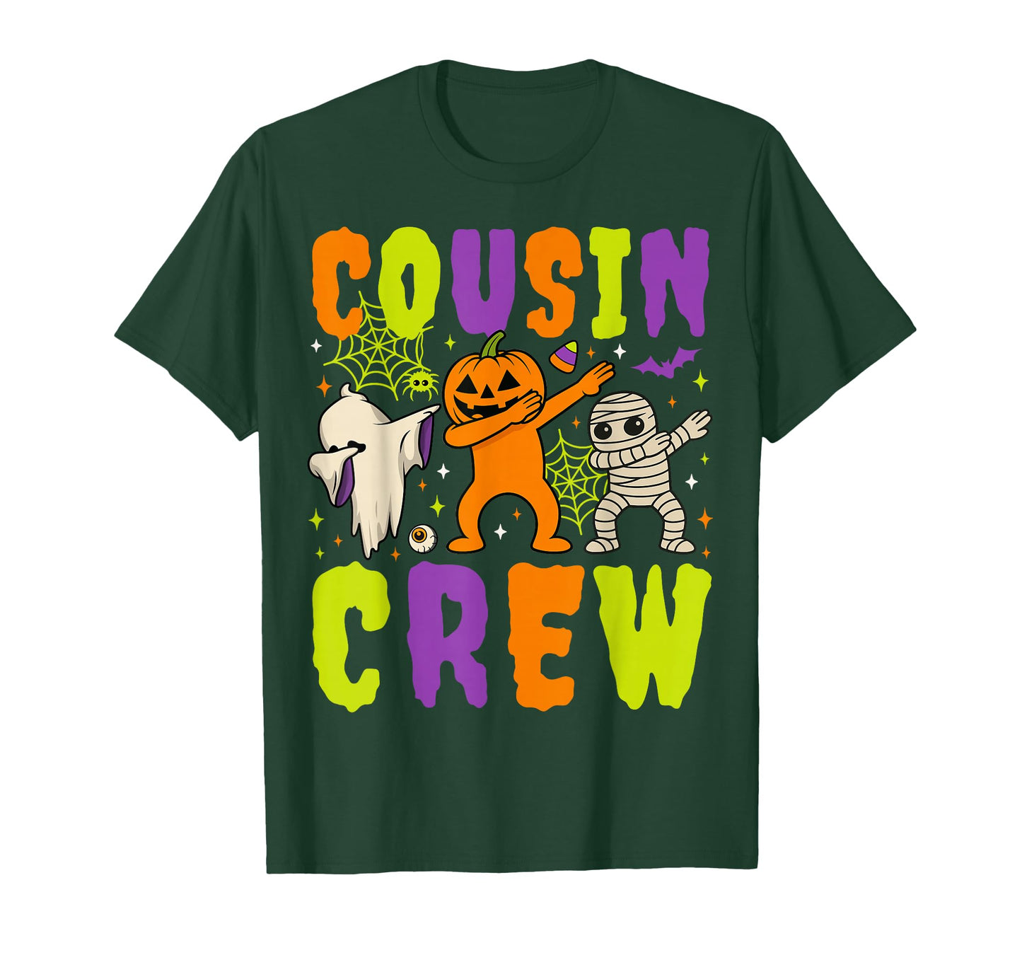 Halloween Cousin Crew 2025 Kid Matching Spooky Dabbing Ghost T-Shirt