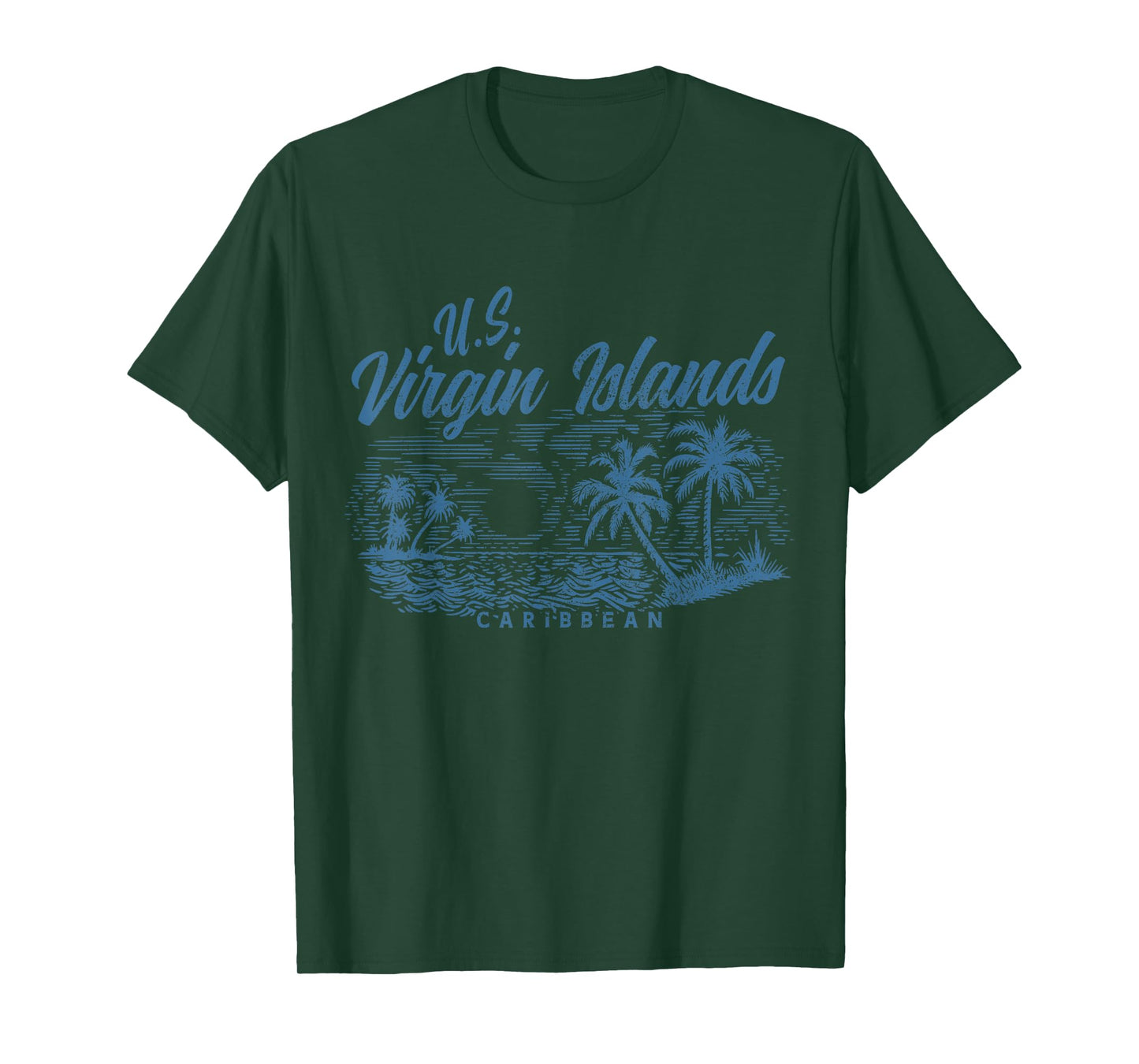 US Virgin Islands Pride Beach Vacation USVI Vintage Men Women T-Shirt