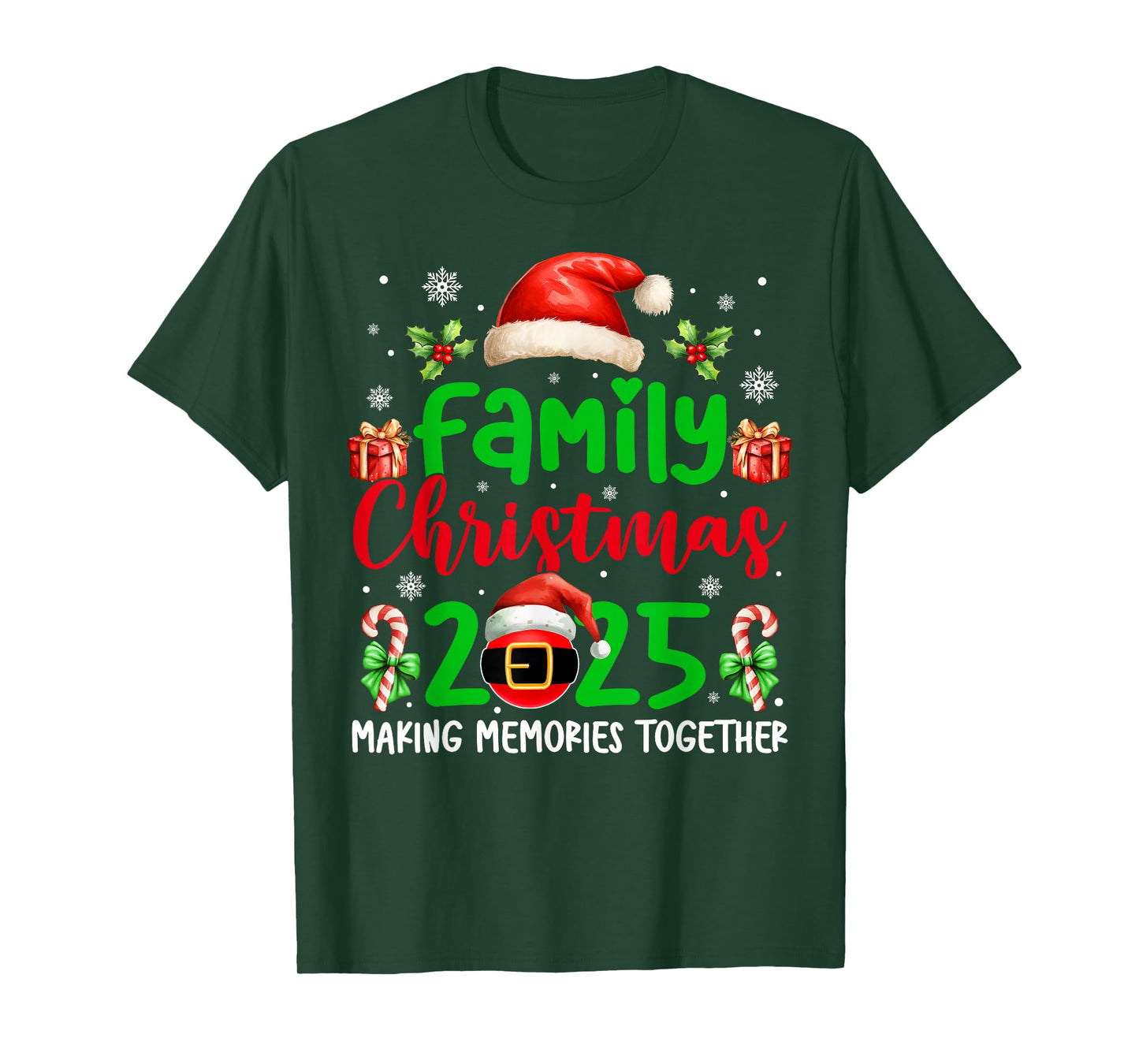 Family Christmas 2025 Matching Xmas Squad Santa Group Outfit T-Shirt