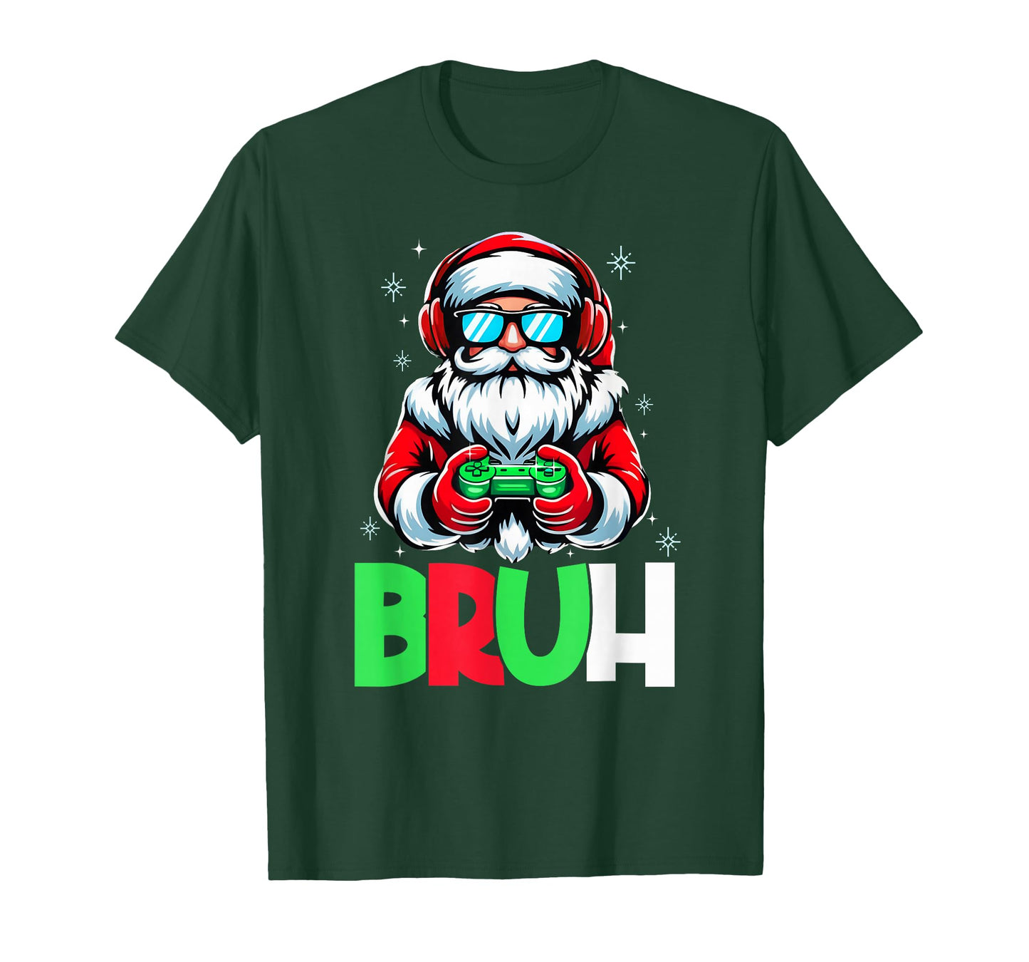 Video Game Santa Xmas Bruh Christmas Gamer Boys Mens Kids T-Shirt