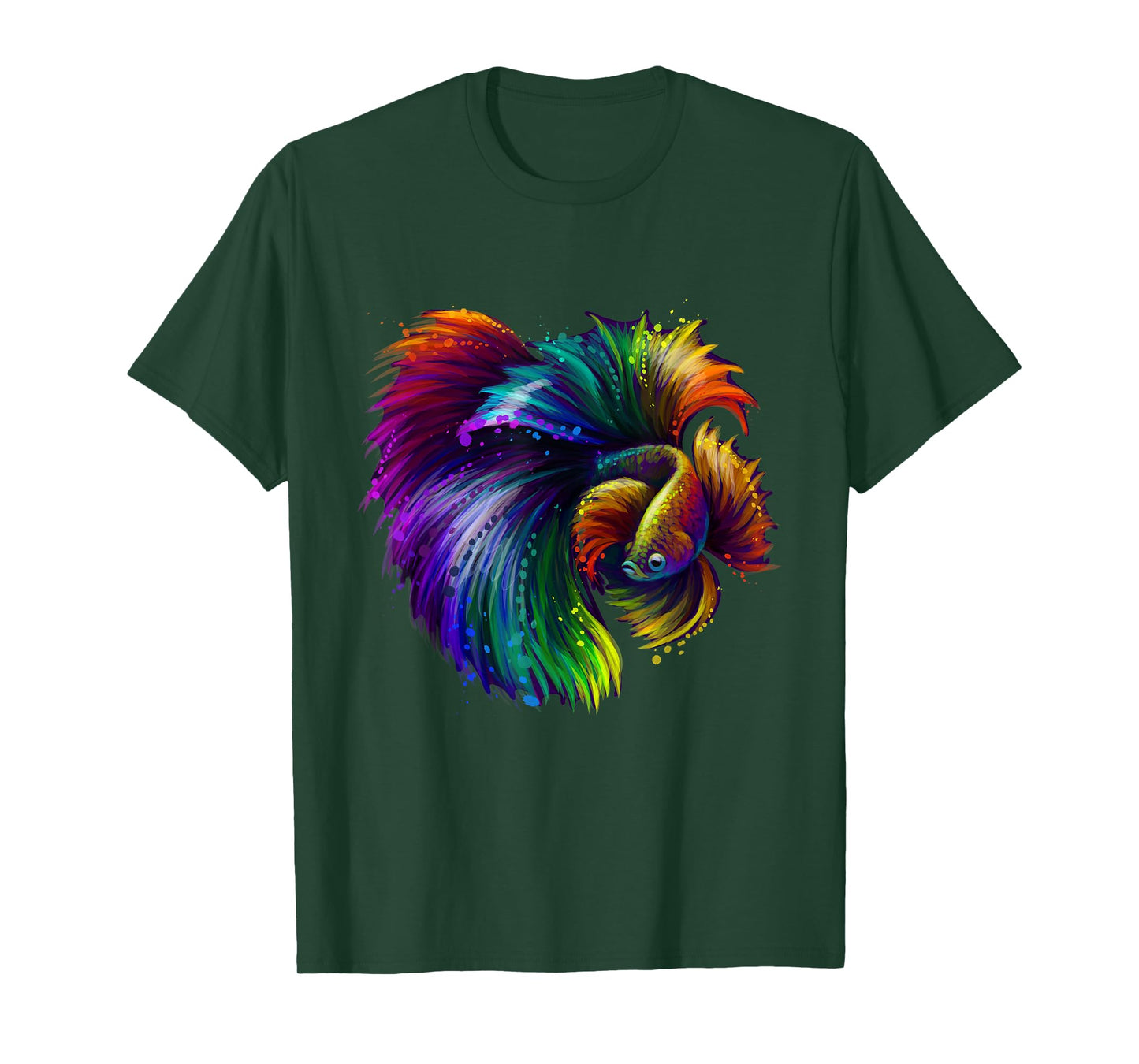 Tropical Colorful Fish Illustration Novelty Graphic Designs T-Shirt