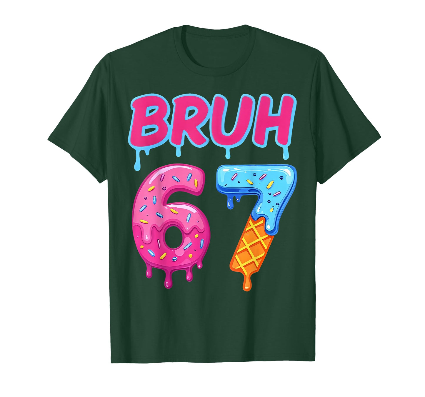 Retro Bruh 67 Meme Vintage Gift for Men Women Kid Boy Girl T-Shirt