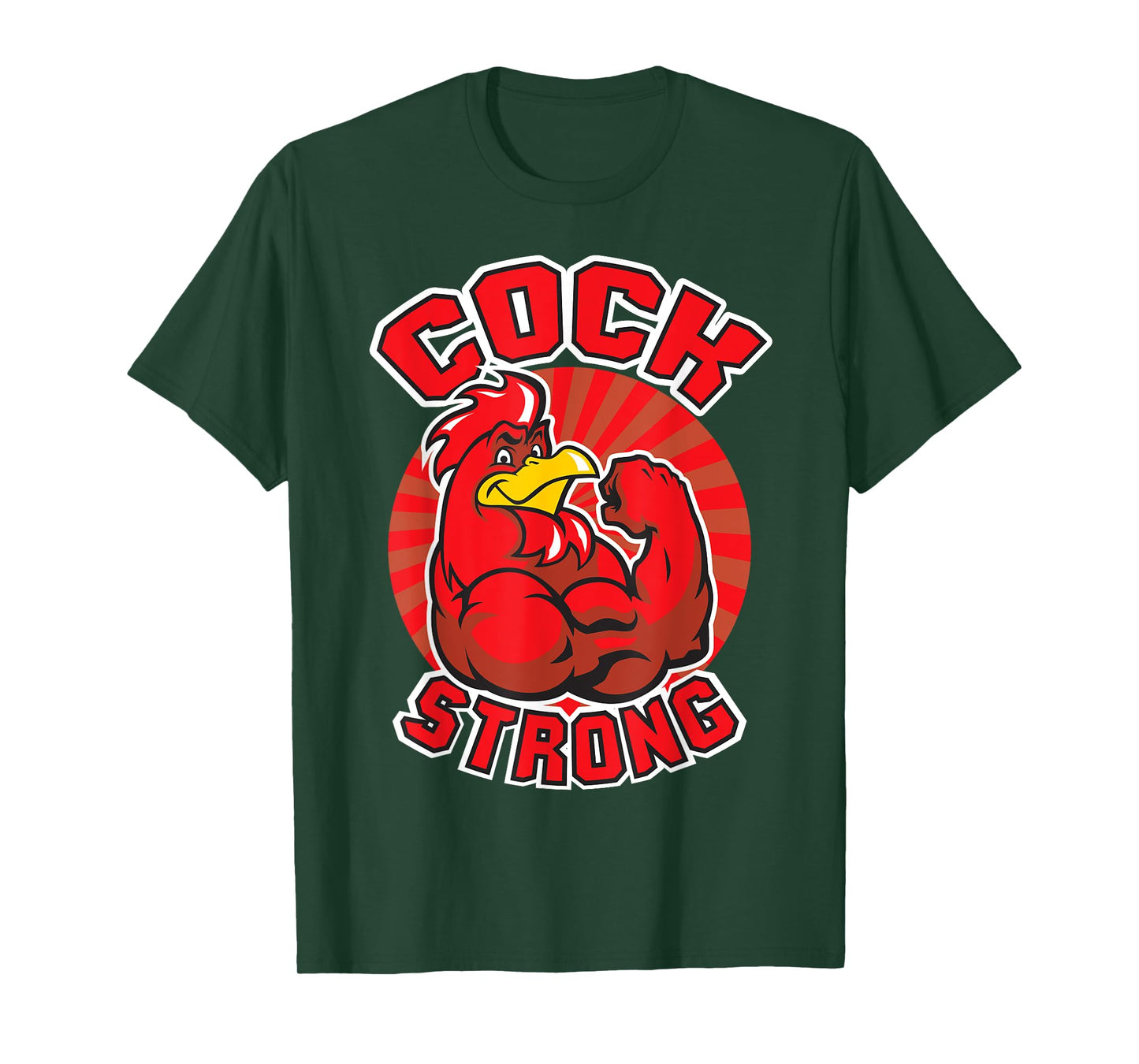 Cock Strong - Muscular Chicken - Novelty Gym T-Shirt T-Shirt