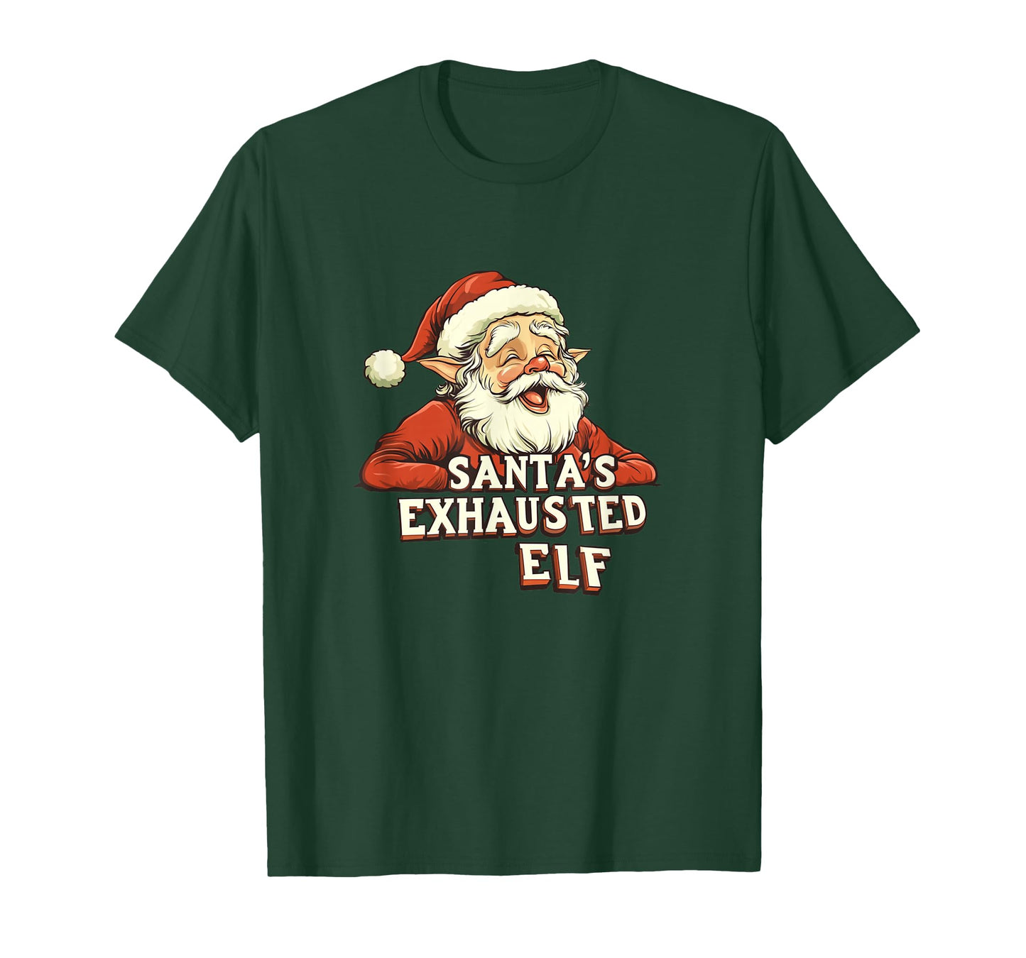 Nice Santa's Exhausted Elf Costume for Adults and Kids T-Shirt