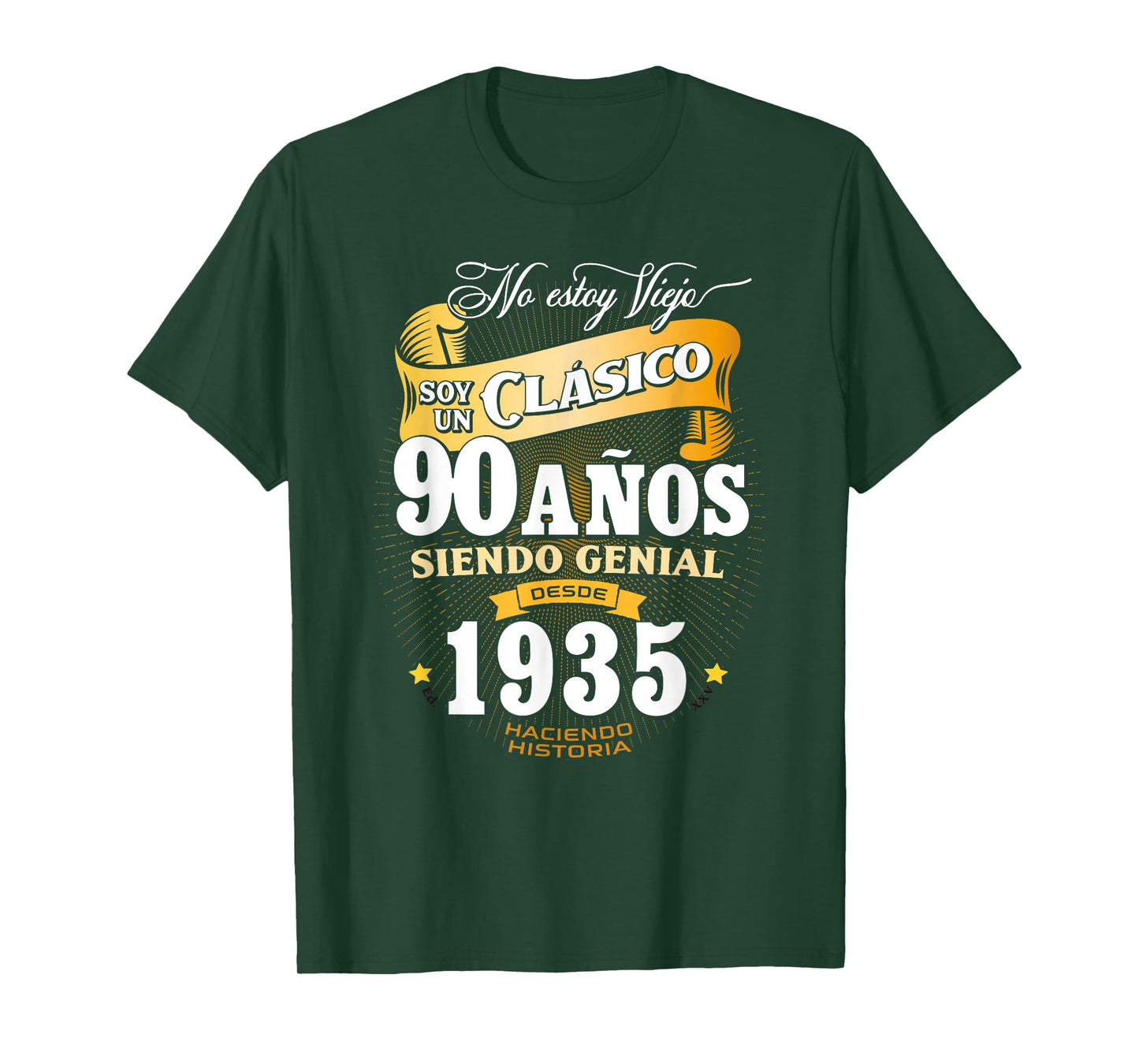90th Birthday gift for Men in Spanish Regalo cumpleanos 90 T-Shirt