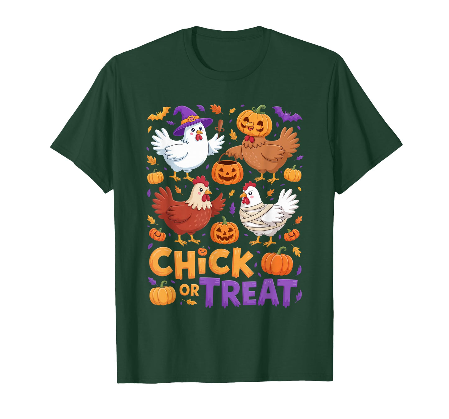 Chick Or Treat Funny Halloween Chicken Fall Parties T-Shirt