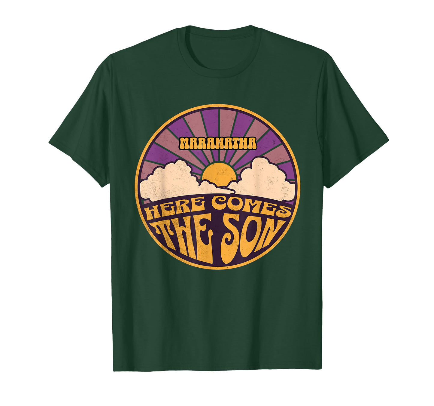 Beans Hot Tees Maranatha Here Comes The Son Jesus Revolution People Easter T-Shirt