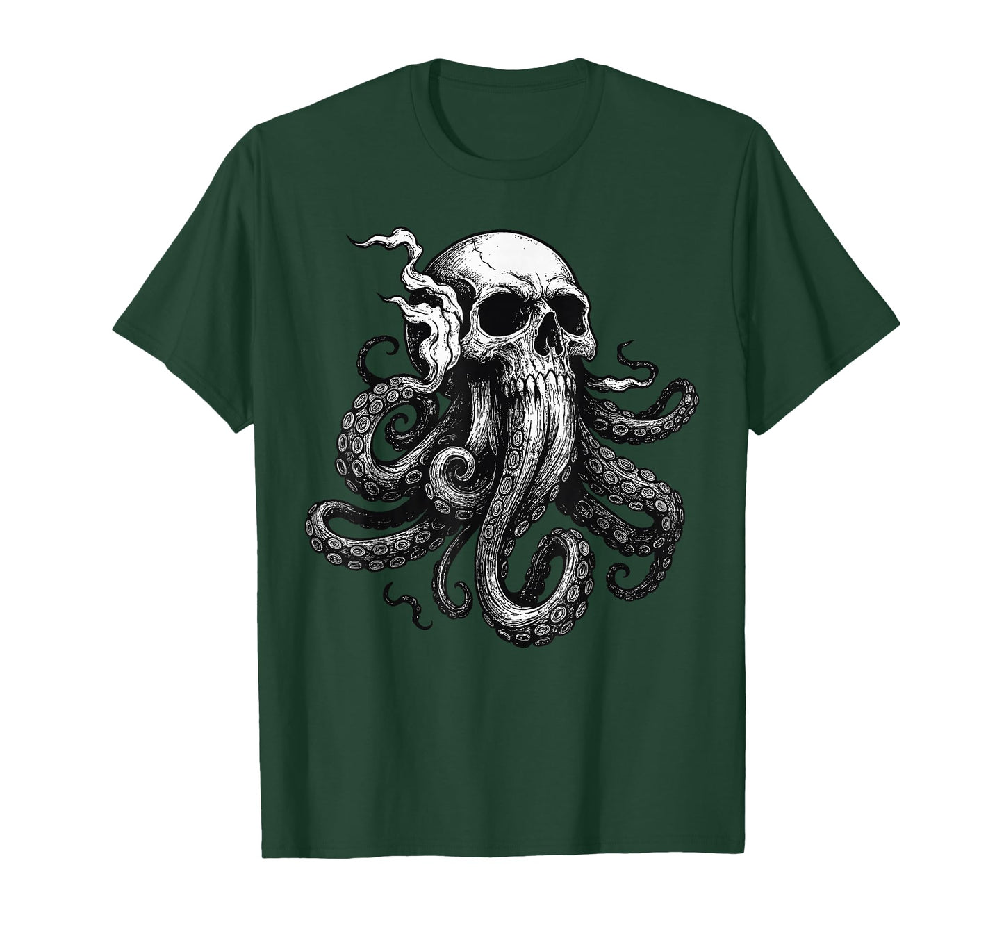 Cthulhu Kraken Skull Octopus Graphic Nautical Sea Monster T-Shirt
