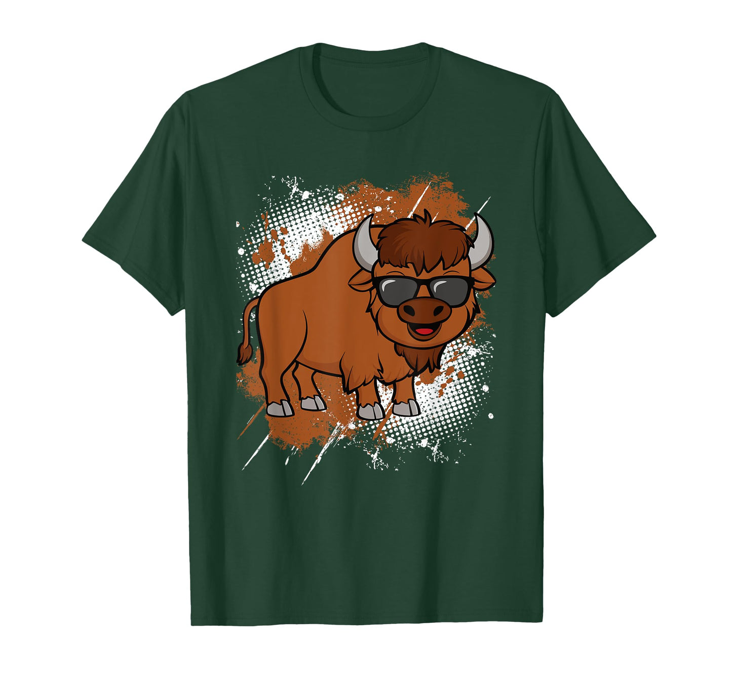 Funny Bison Vintage Buffalo Lover Men Women Kids T-Shirt