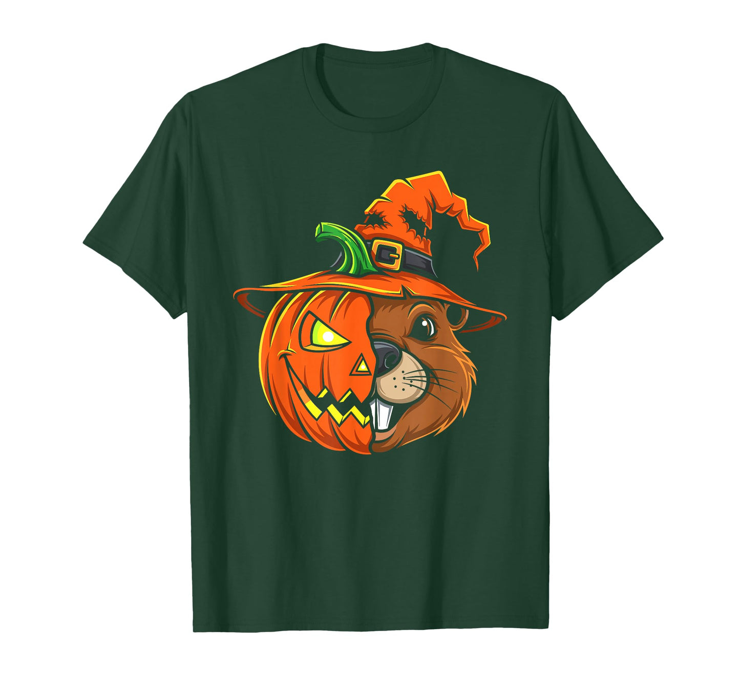 Beaver Pumpkin Jack O Lantern Halloween Kids Mens Womens T-Shirt