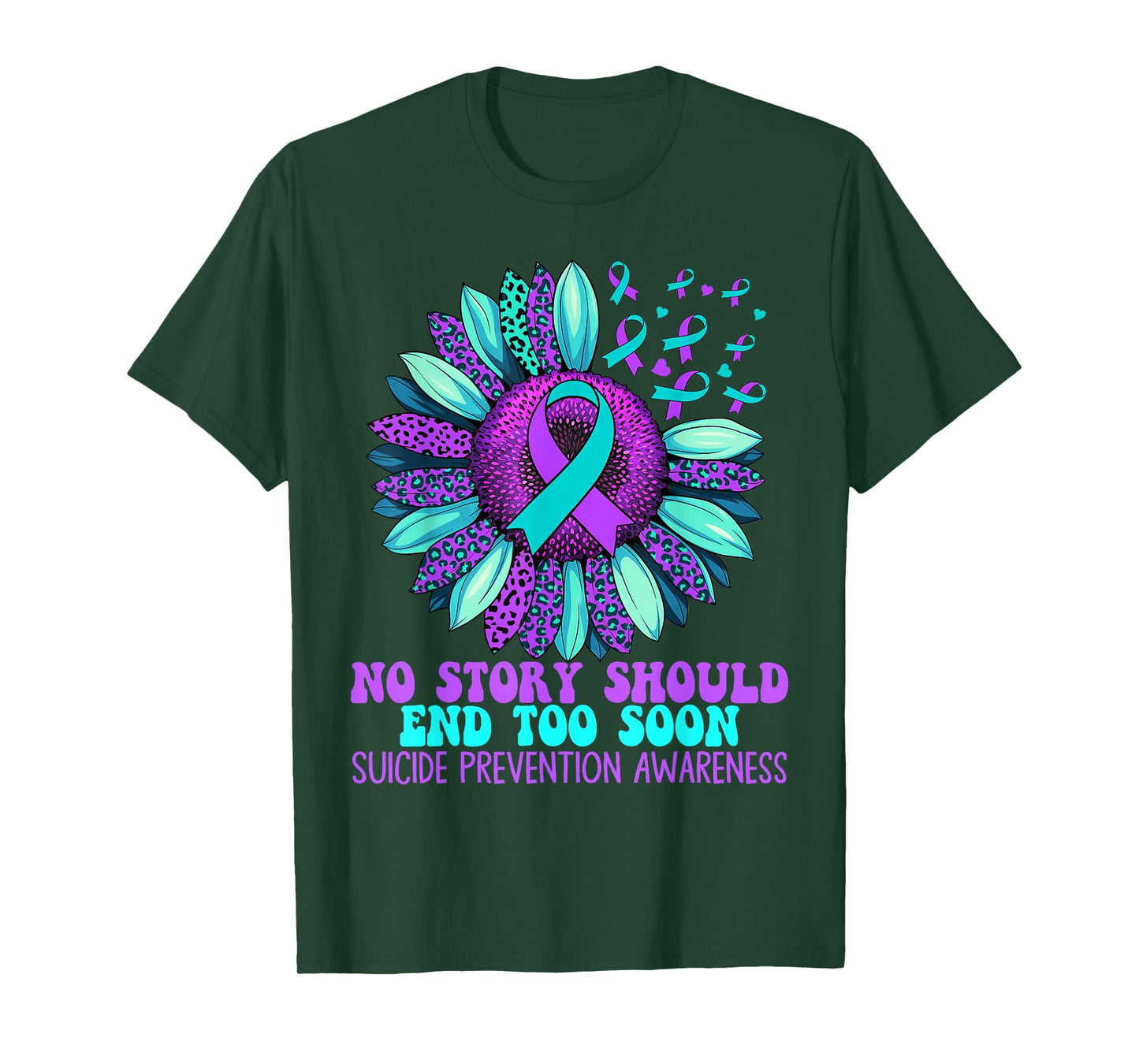 Vintage Sunflower Suicide Prevention Awareness Men Women T-Shirt