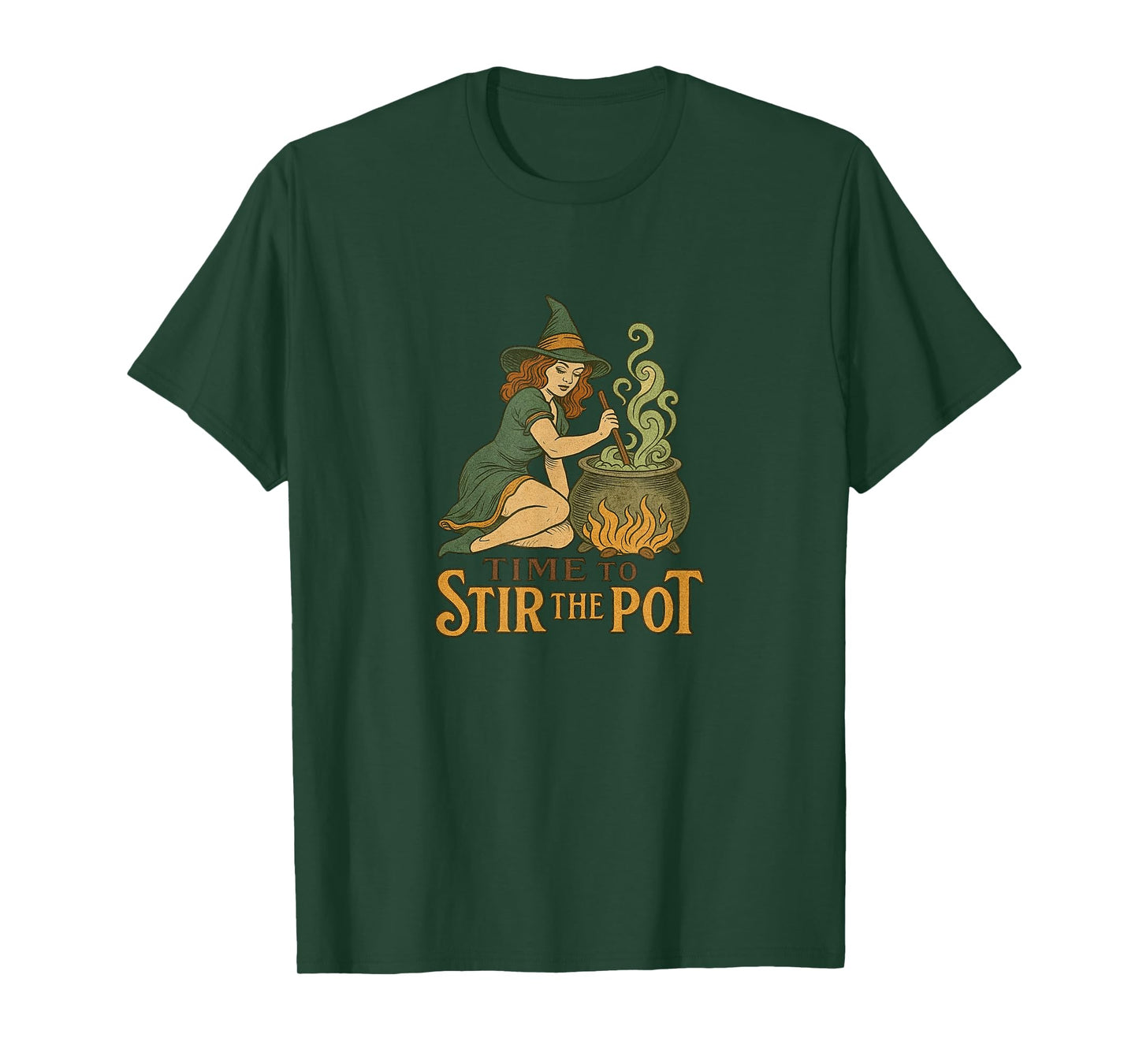 Time to Stir The Pot Halloween Witch T-Shirt