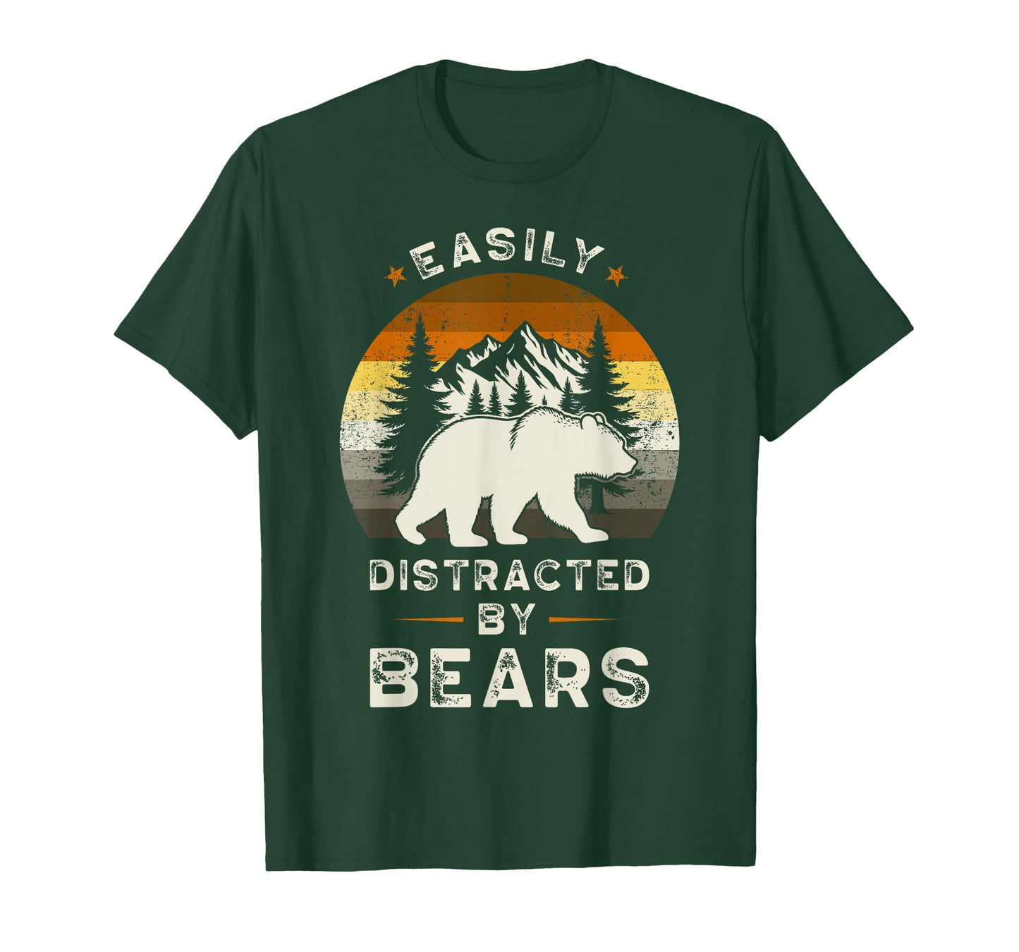 Gay Bear Pride Funny Retro Easily Distracted T-Shirt