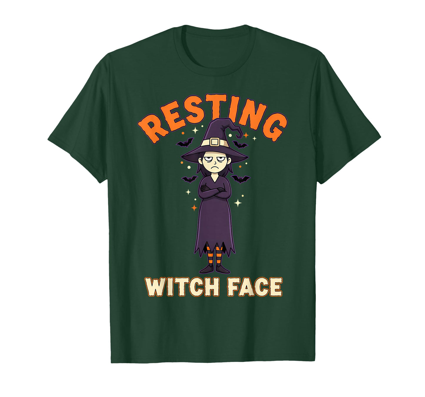 Resting Witch Face Funny Halloween Witch Spooky T-Shirt