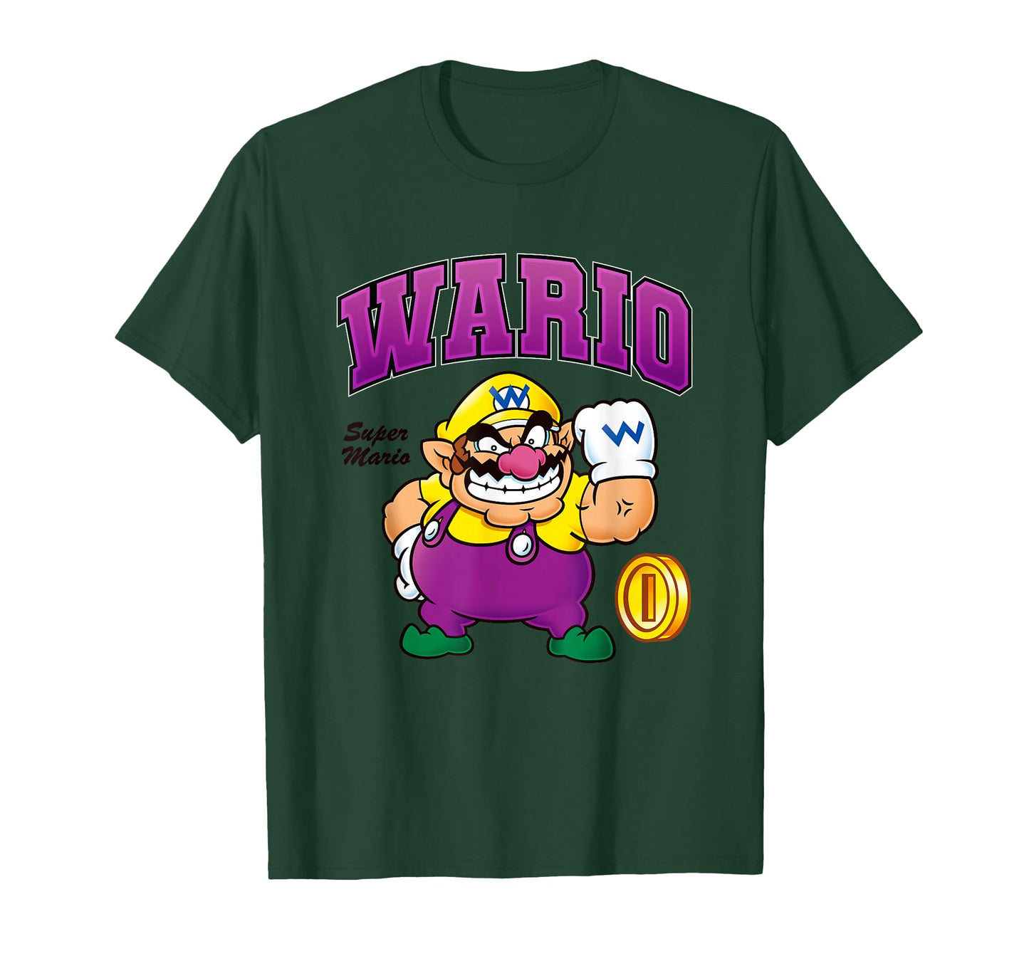 Super Mario Bros Wario Big Character Portrait T-Shirt