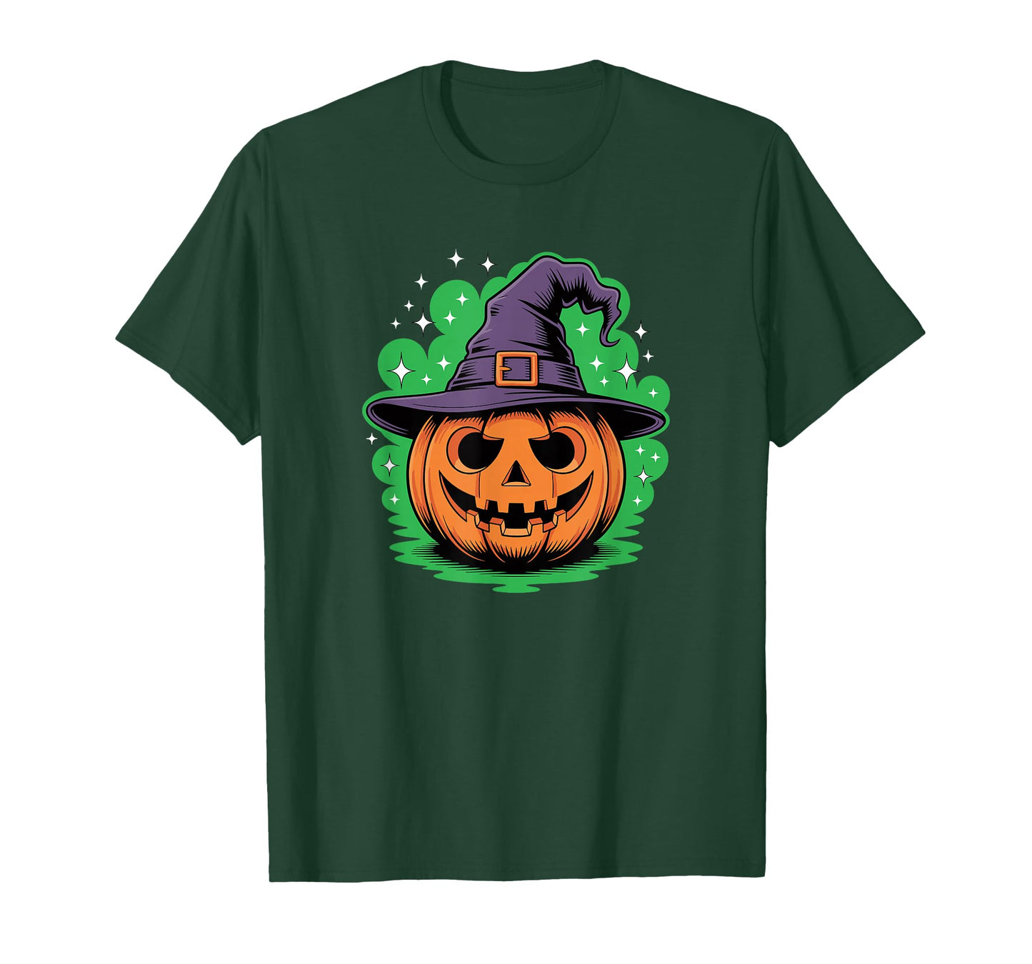 Halloween Pumpkin Witch Hat Spooky Season T-Shirt