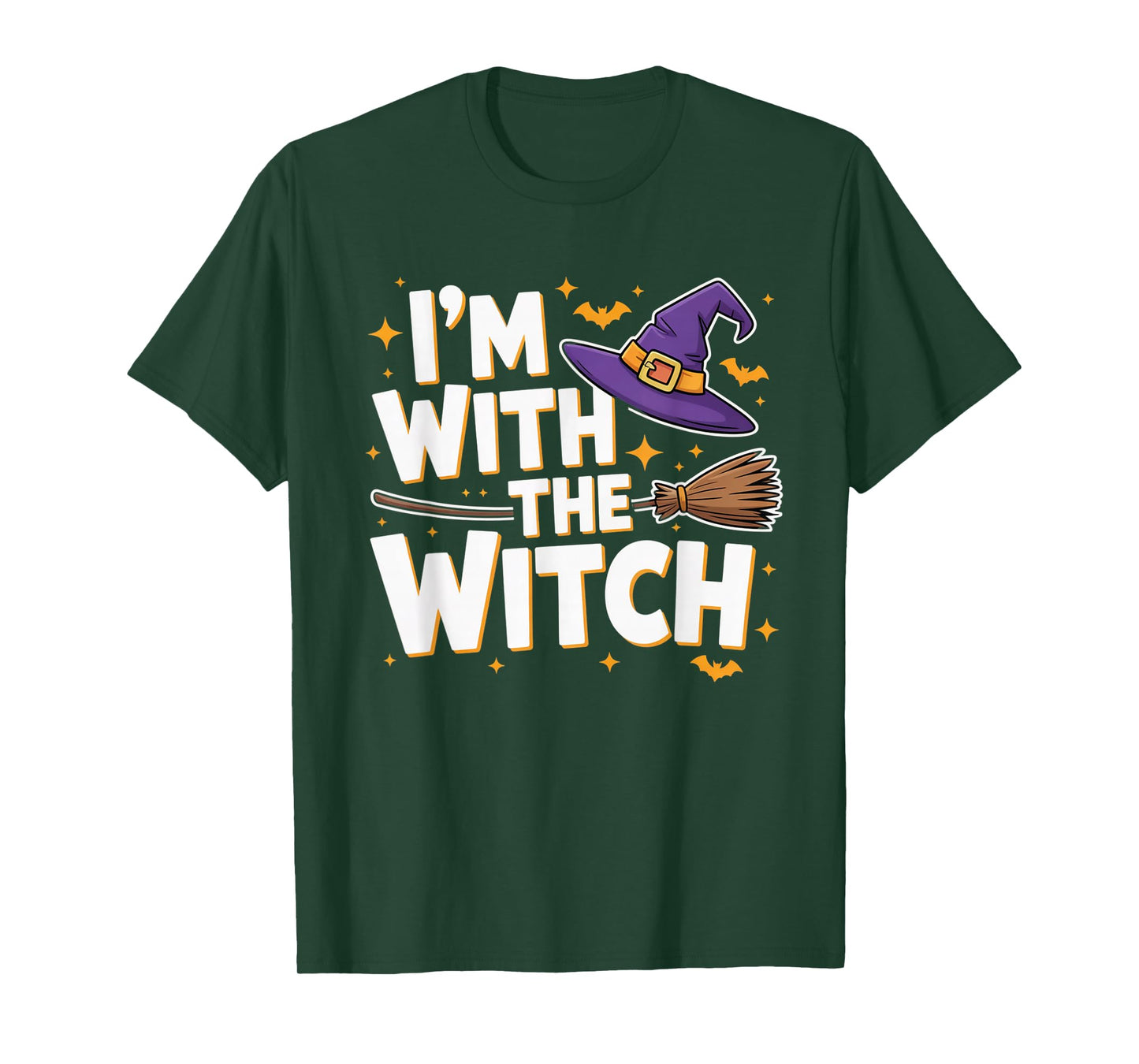I'm with The Witch Halloween Costume Dad Mom Group T-Shirt