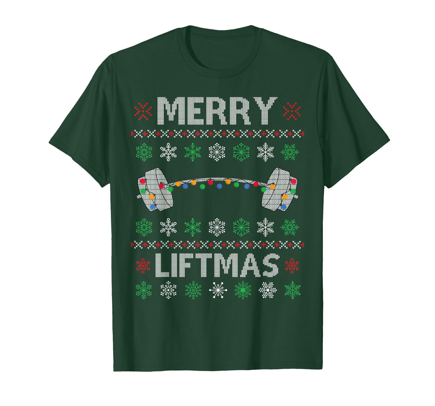 Merry Liftmas Funny Christmas Ugly Gym Workout Fitness T-Shirt