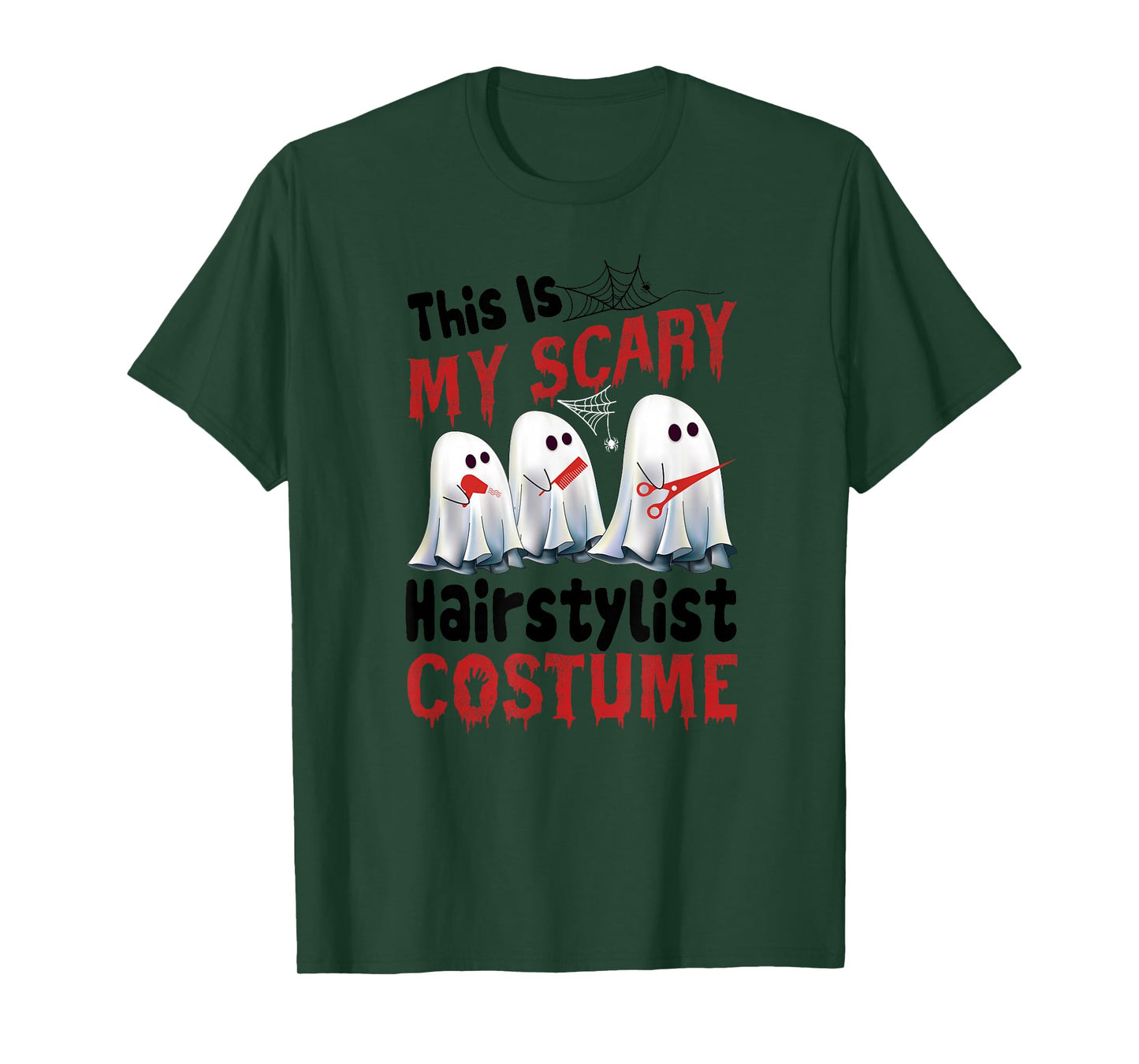 Amazing Spooky Creepy Halloween Scary Hairstylist T-Shirt
