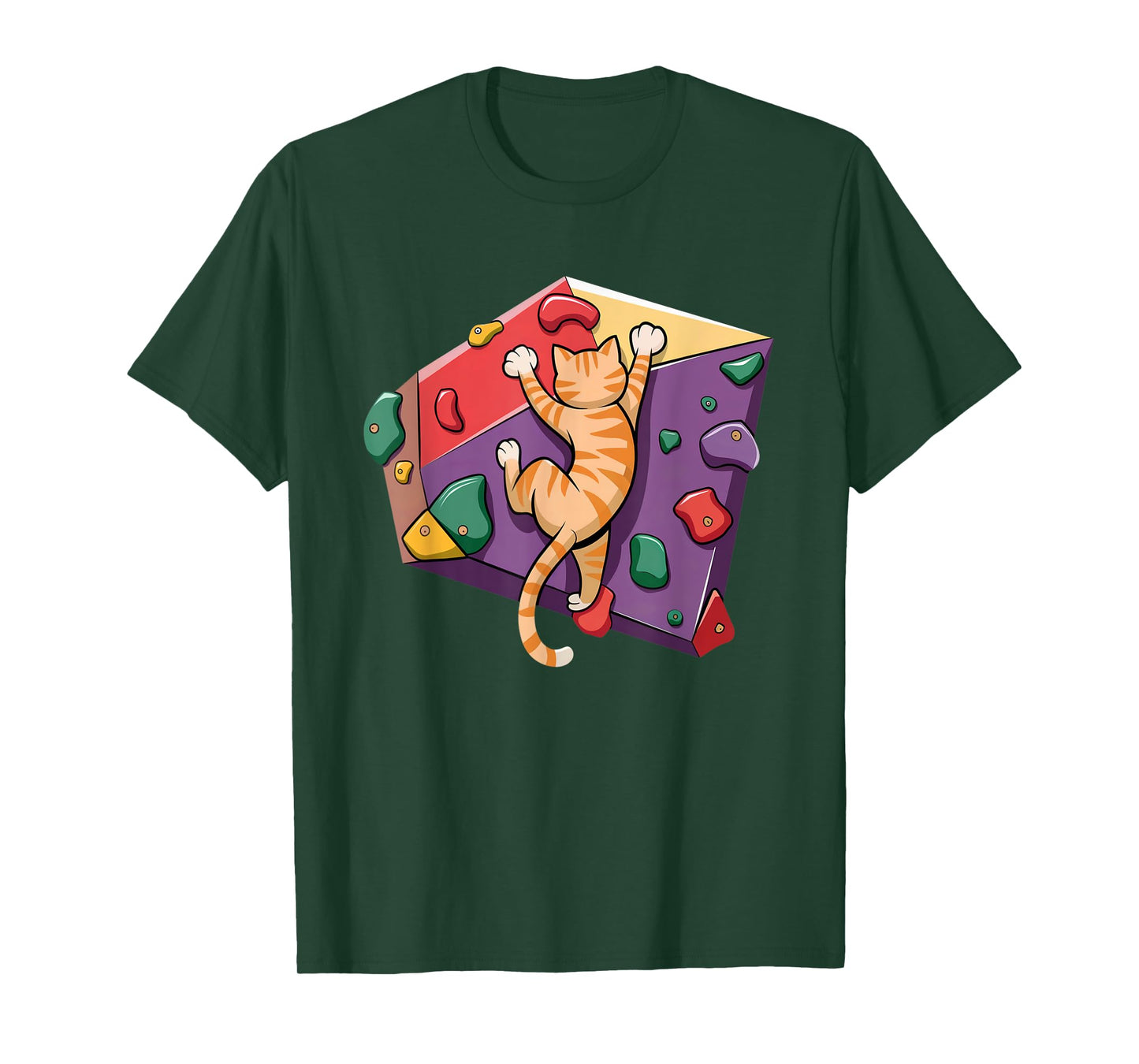 Funny Bouldering Cat – Rock Climbing & Cat Lover Design T-Shirt