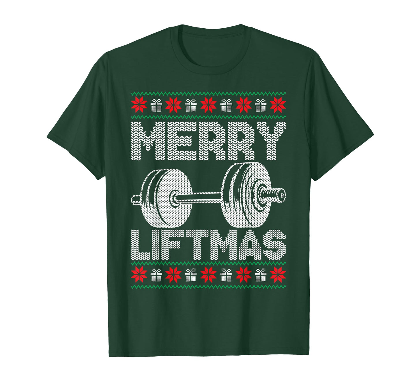 Merry Liftmas Ugly Christmas Gym Workout Funny Fitness T-Shirt