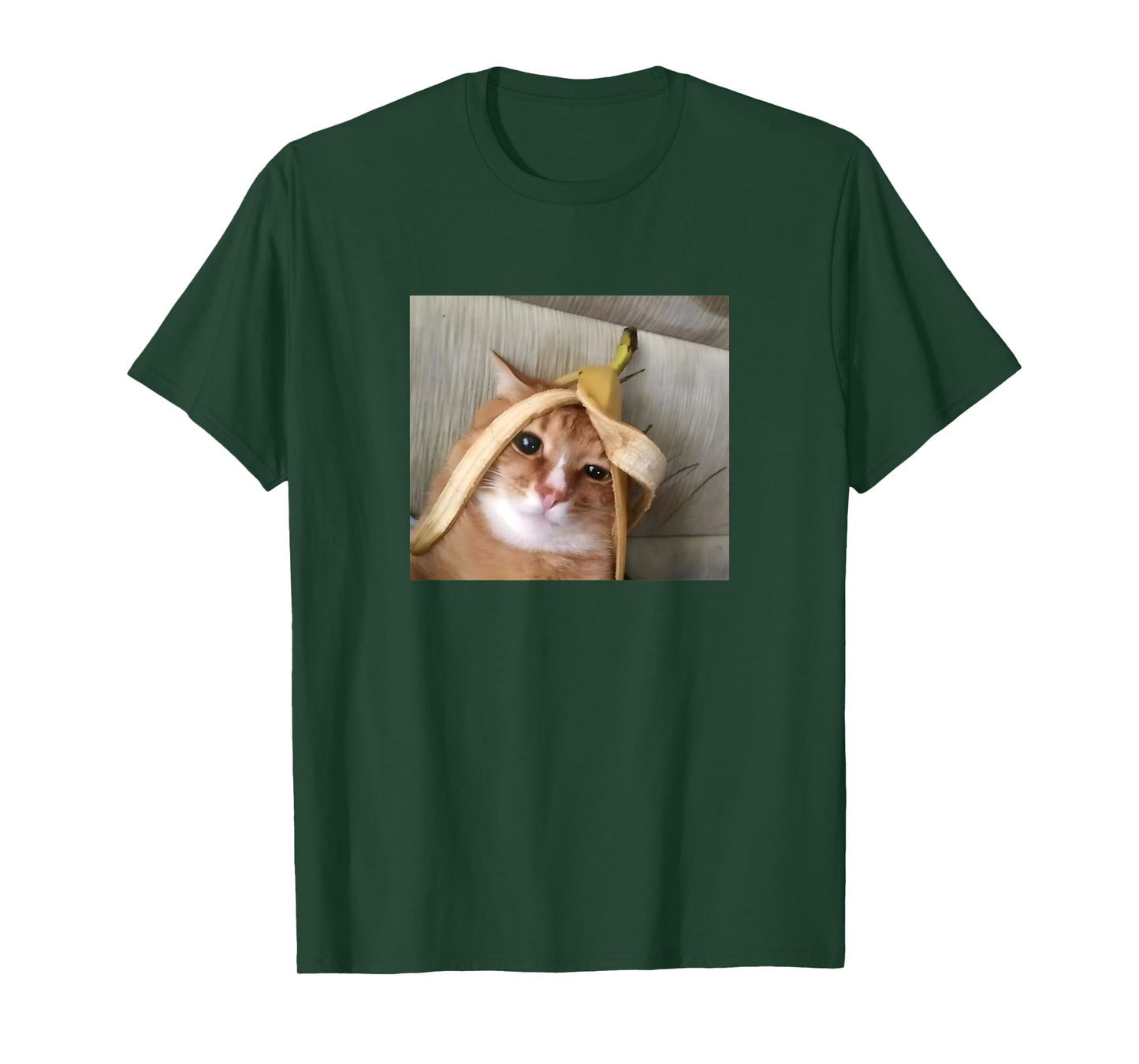 Funny Cat Banana Head Bored Kitten Meme T-Shirt