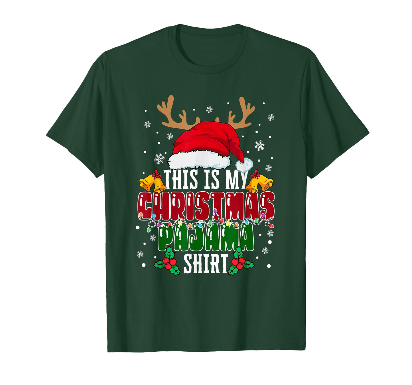 This is My Christmas Pajama Shirt Funny Xmas PJs Men Women T-Shirt