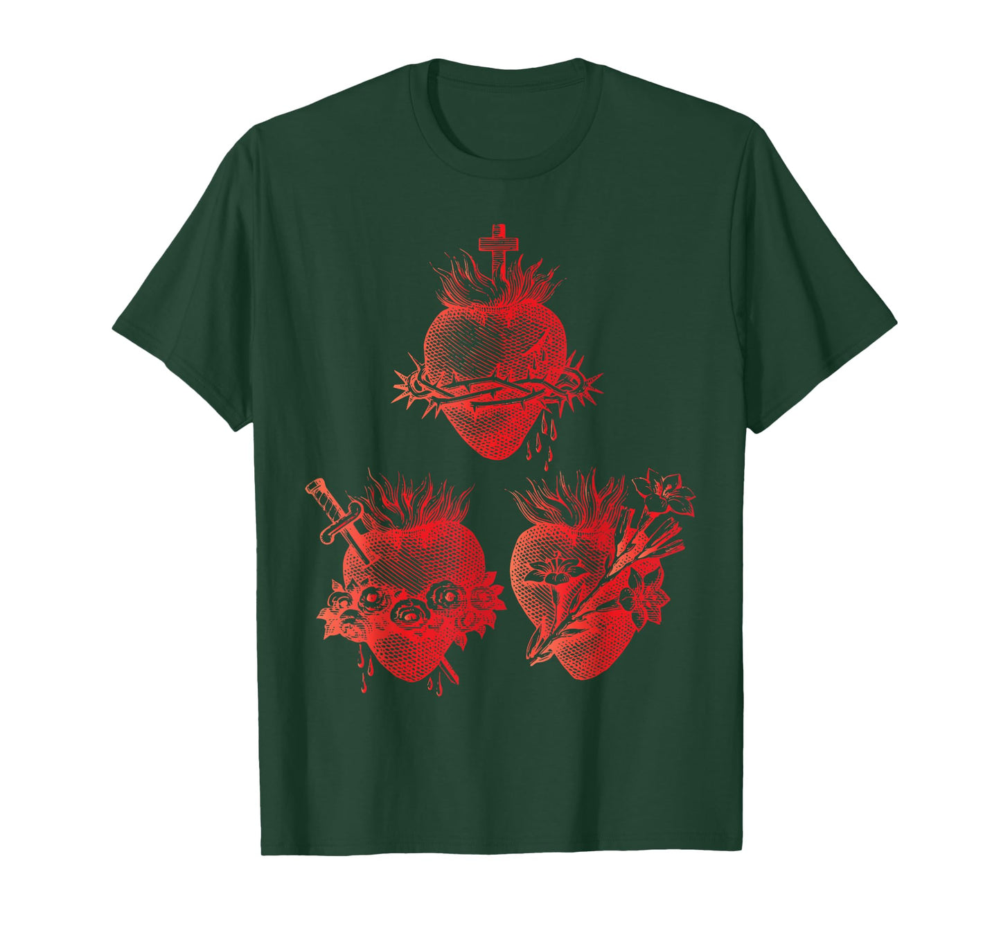 Sacred Heart of Jesus and Immaculate Heart of Mary Joseph 2R T-Shirt