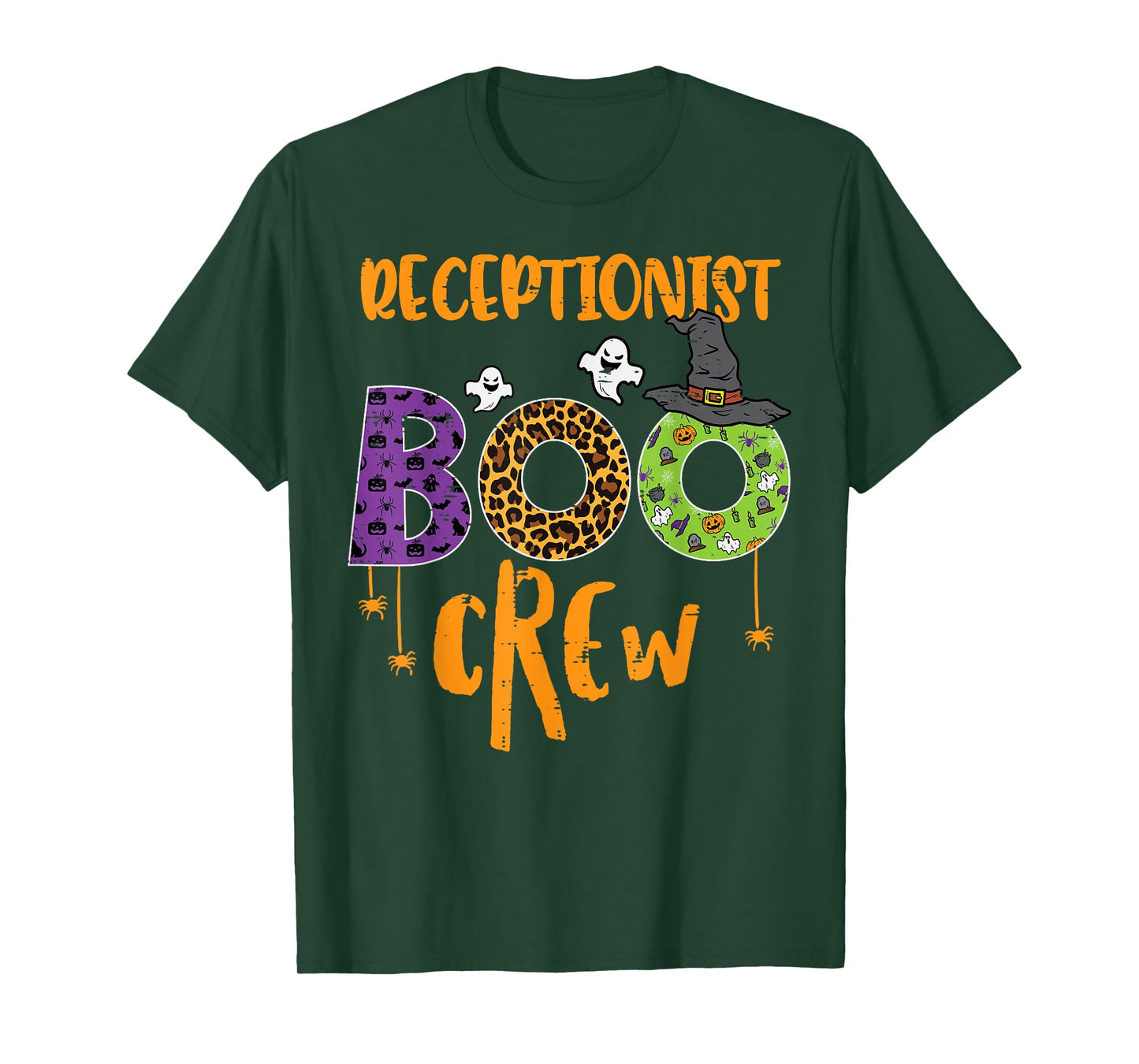 Halloween Receptionist Boo Crew Front Desk Costume Women Men T-Shirt