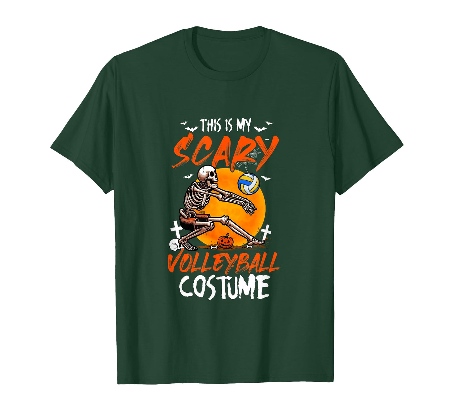 My Scary Volleyball Costume Skeleton Halloween Player Team T-Shirt