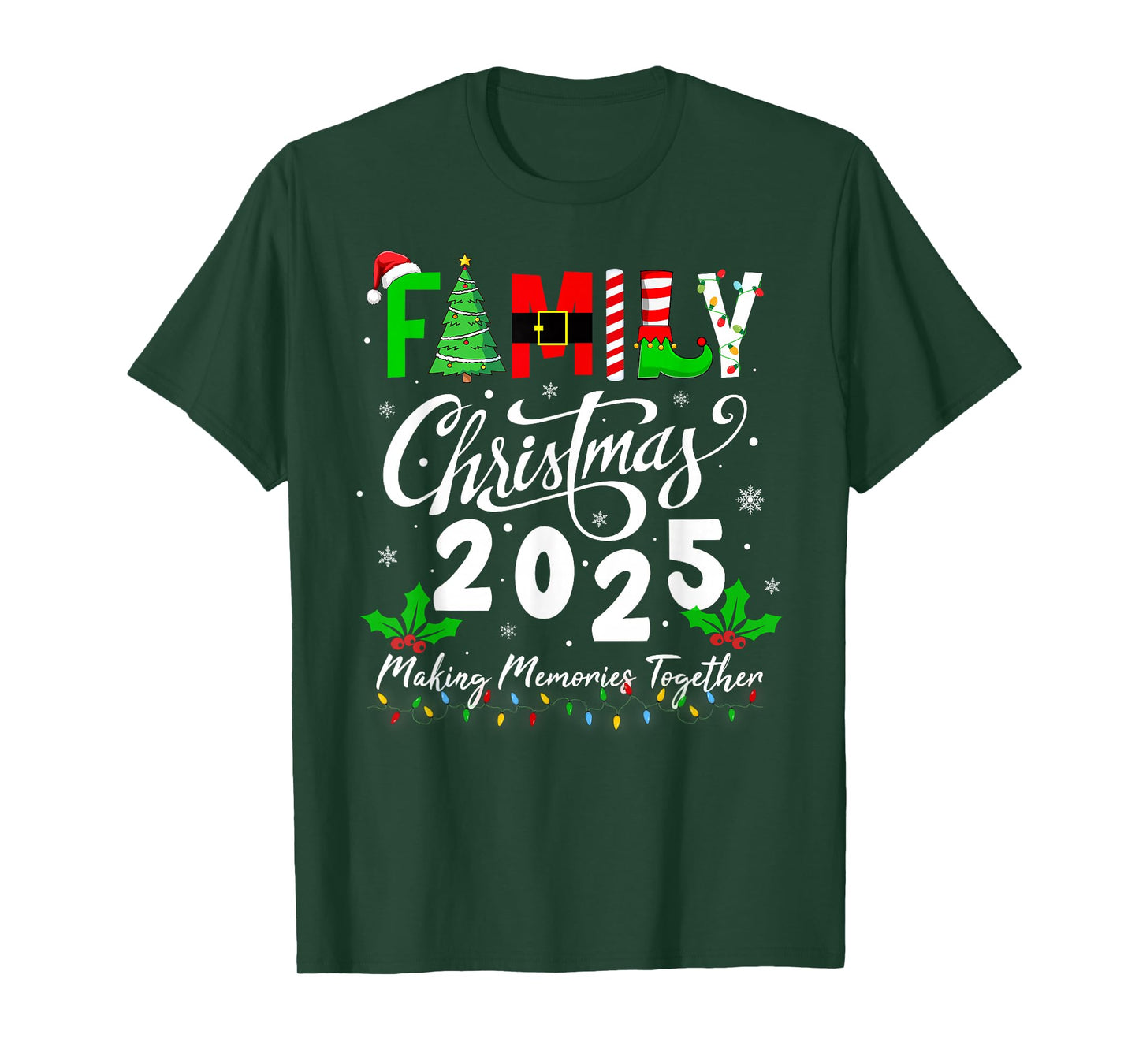 Family Christmas 2025 Matching Xmas Pajamas Christmas Squad T-Shirt