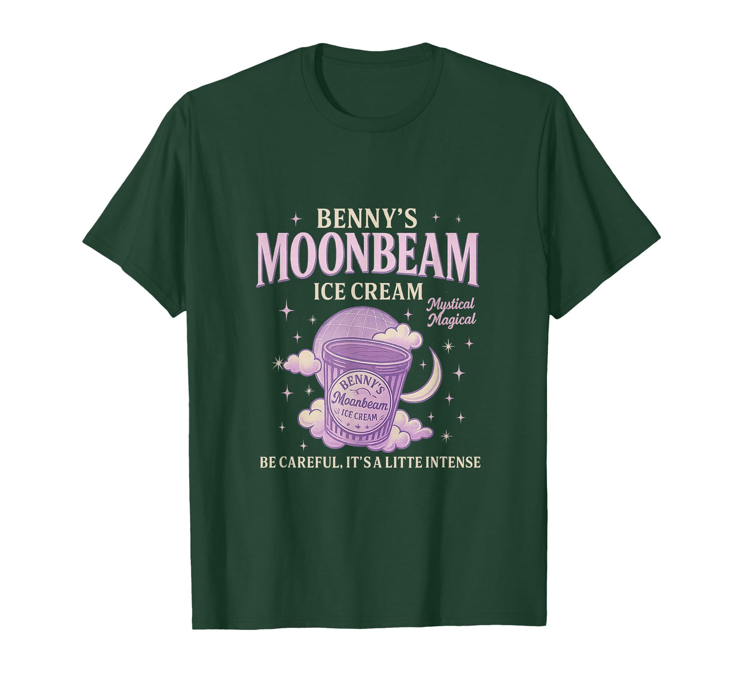 Vintage Moonbeam Ice Cream Truck Retro Double Scoop Popsicle T-Shirt
