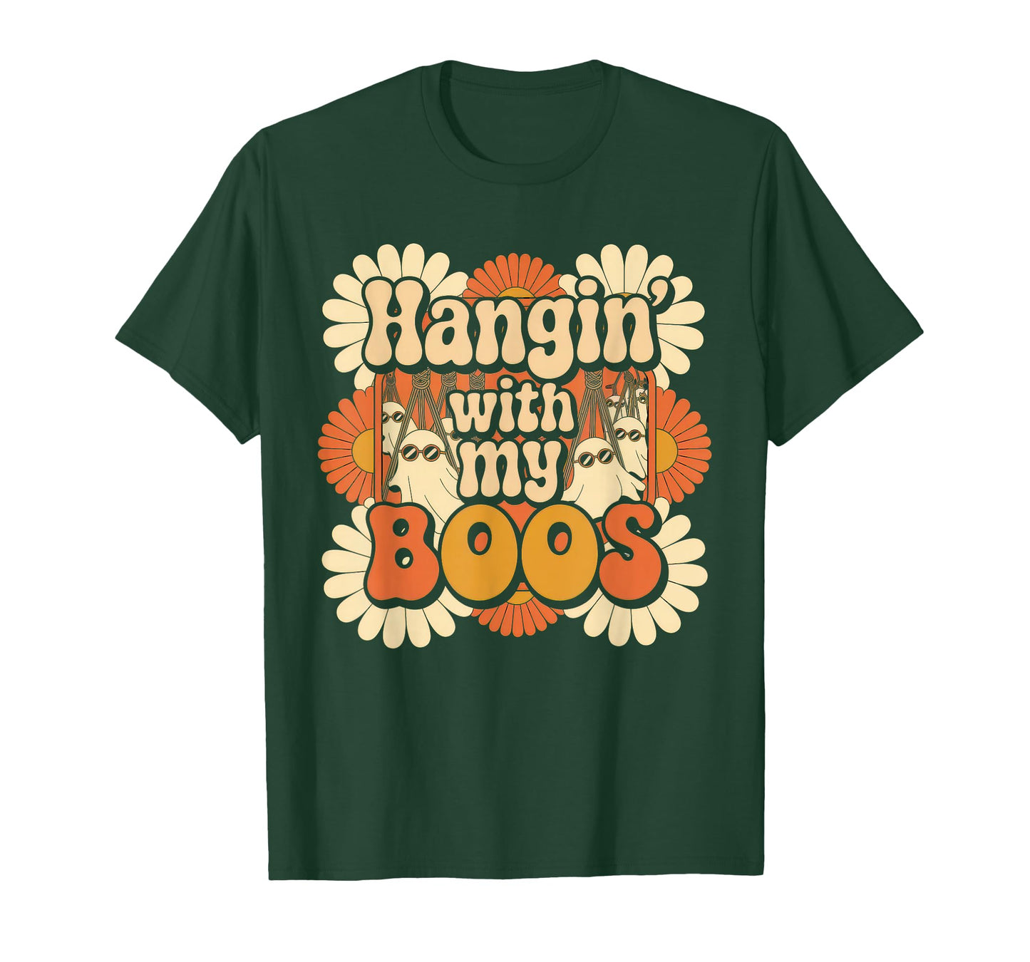 Hangin' with My Boos Tshirt Halloween Ghost Scary Witch Men T-Shirt