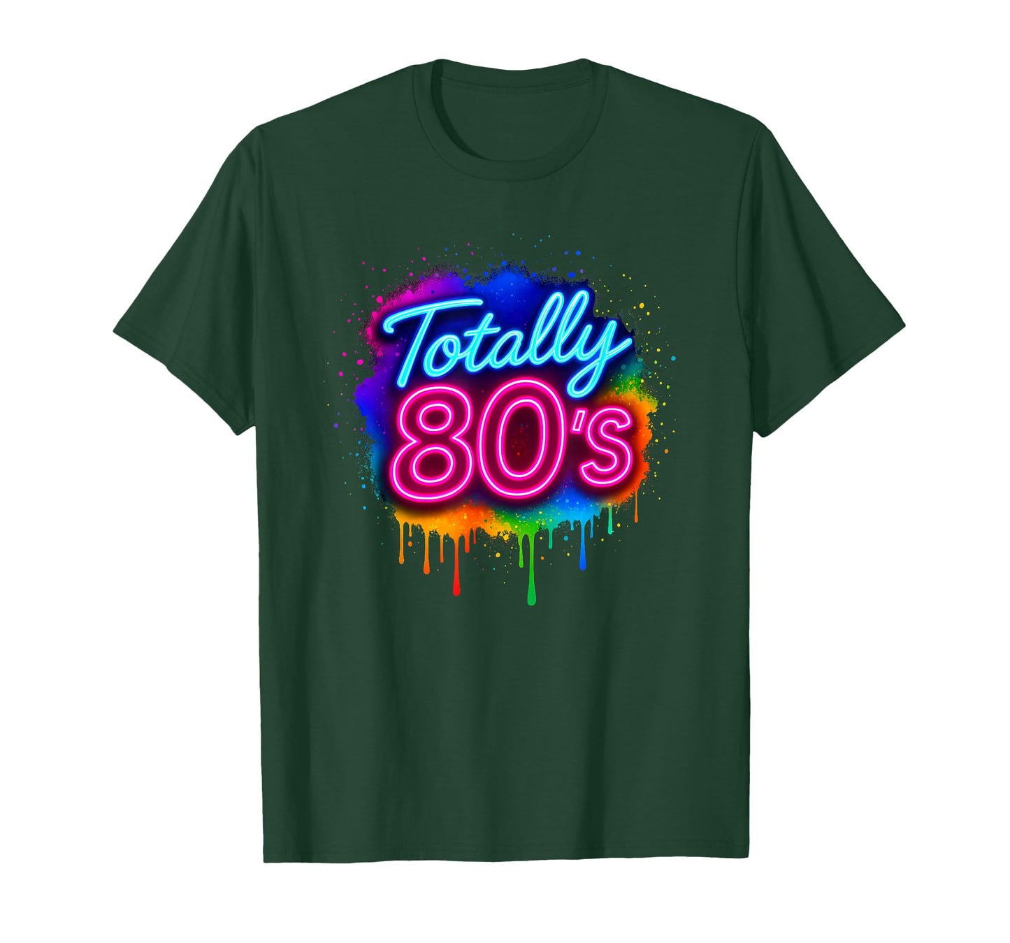 1980's Colorful Totally 80's Funny Retro 80 Rave Theme Party T-Shirt