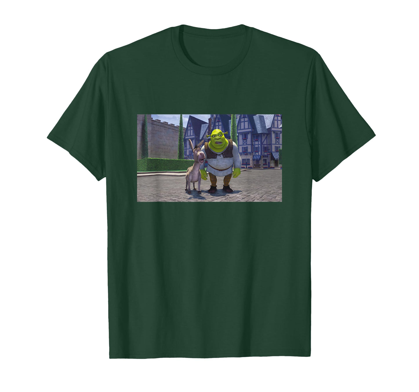 Shrek Iconic Donkey & Shrek Photo Scene Big Chest Poster T-Shirt